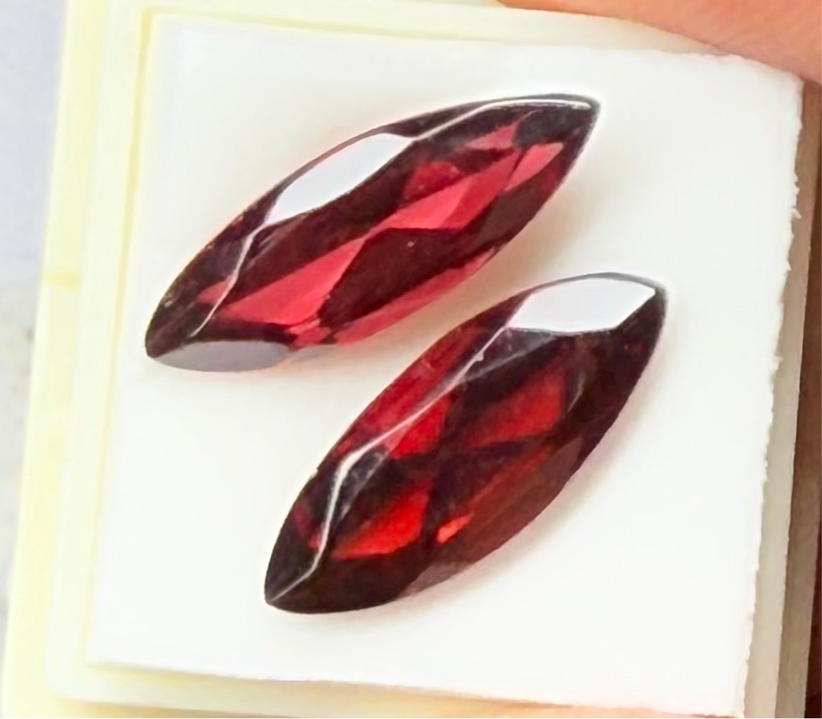 8.98 Carat Natural Garnet Marquise Cut Matching Loose Gemstones