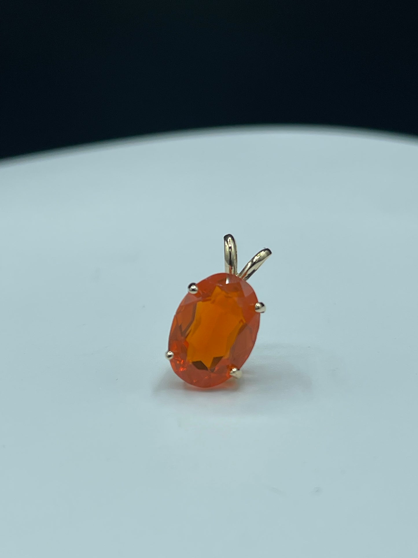 2.91 Carat Natural Mexican Opal 14k Yellow Gold Pendant