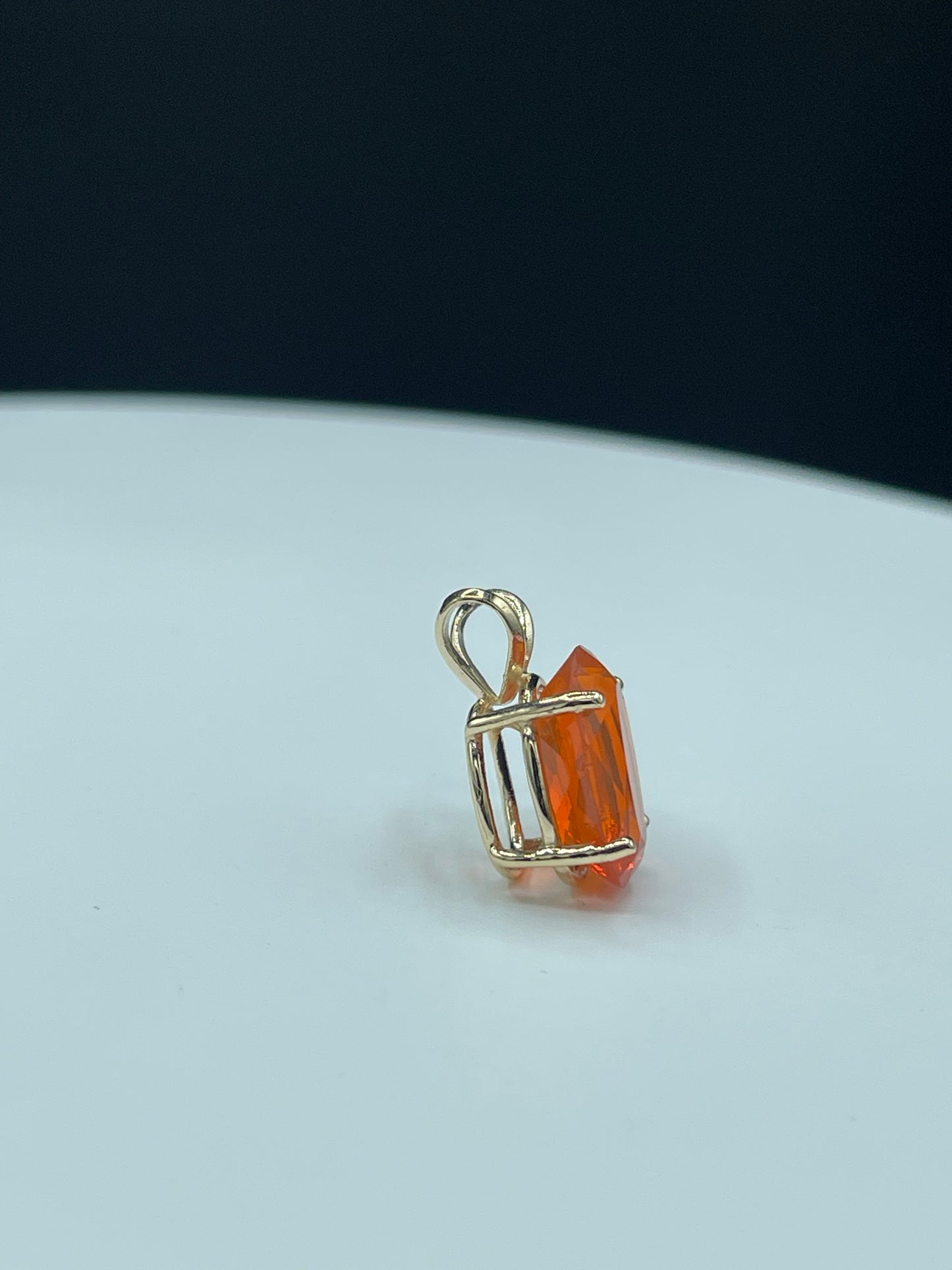 2.91 Carat Natural Mexican Opal 14k Yellow Gold Pendant