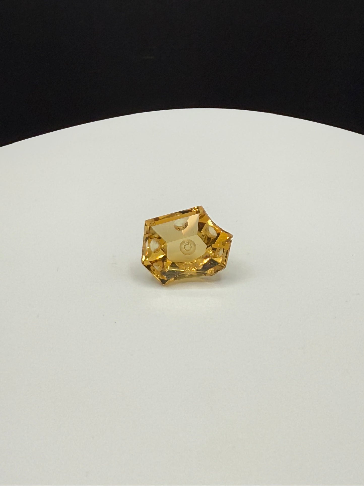 Natural Citrine 13 Carats Precision Dimple Fancy Cut Loose Gemstone | 18.5x14x7.7 MM |