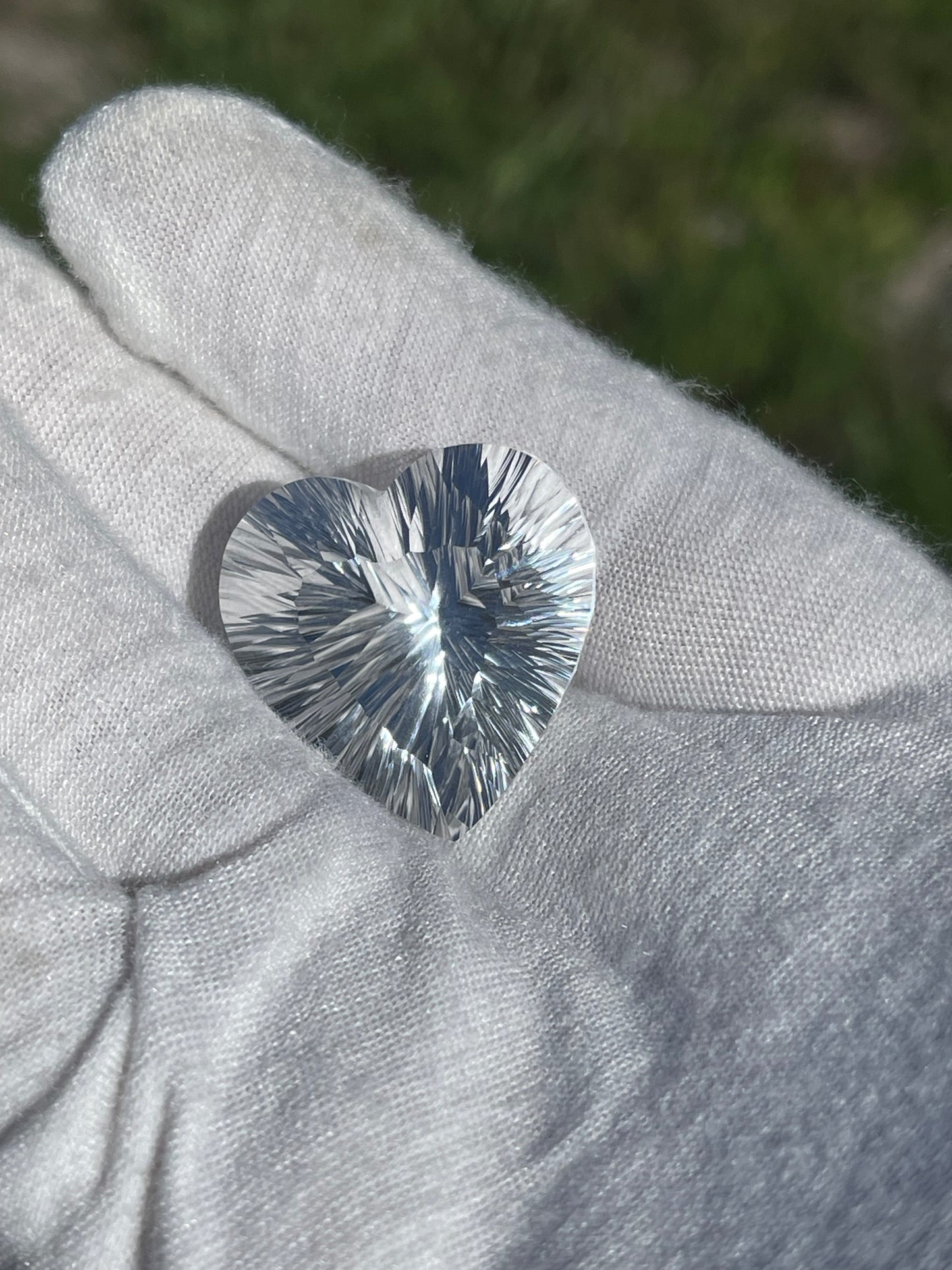 78.90 Carat Natural White Topaz Heart Fantasy Laser Cut Loose Gemstone (27 x 27 x 19 MM)