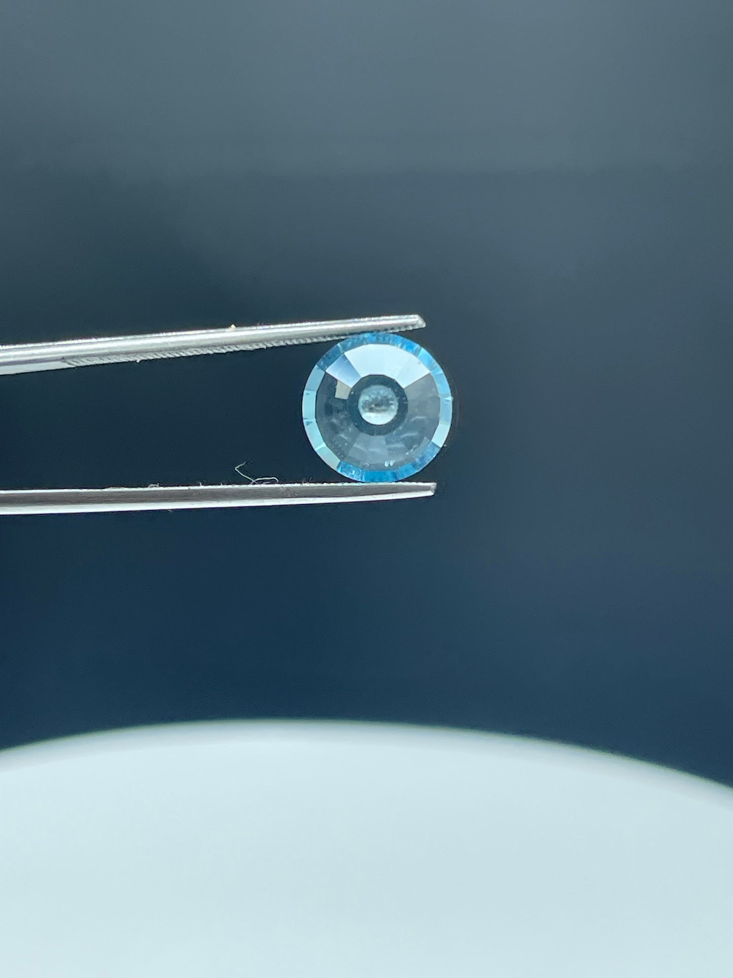 Blue Topaz Circle of Light Laser Fantasy Round Cut Loose Gemstone | 10 MM, 12 MM, 14 MM | Internally Flawless