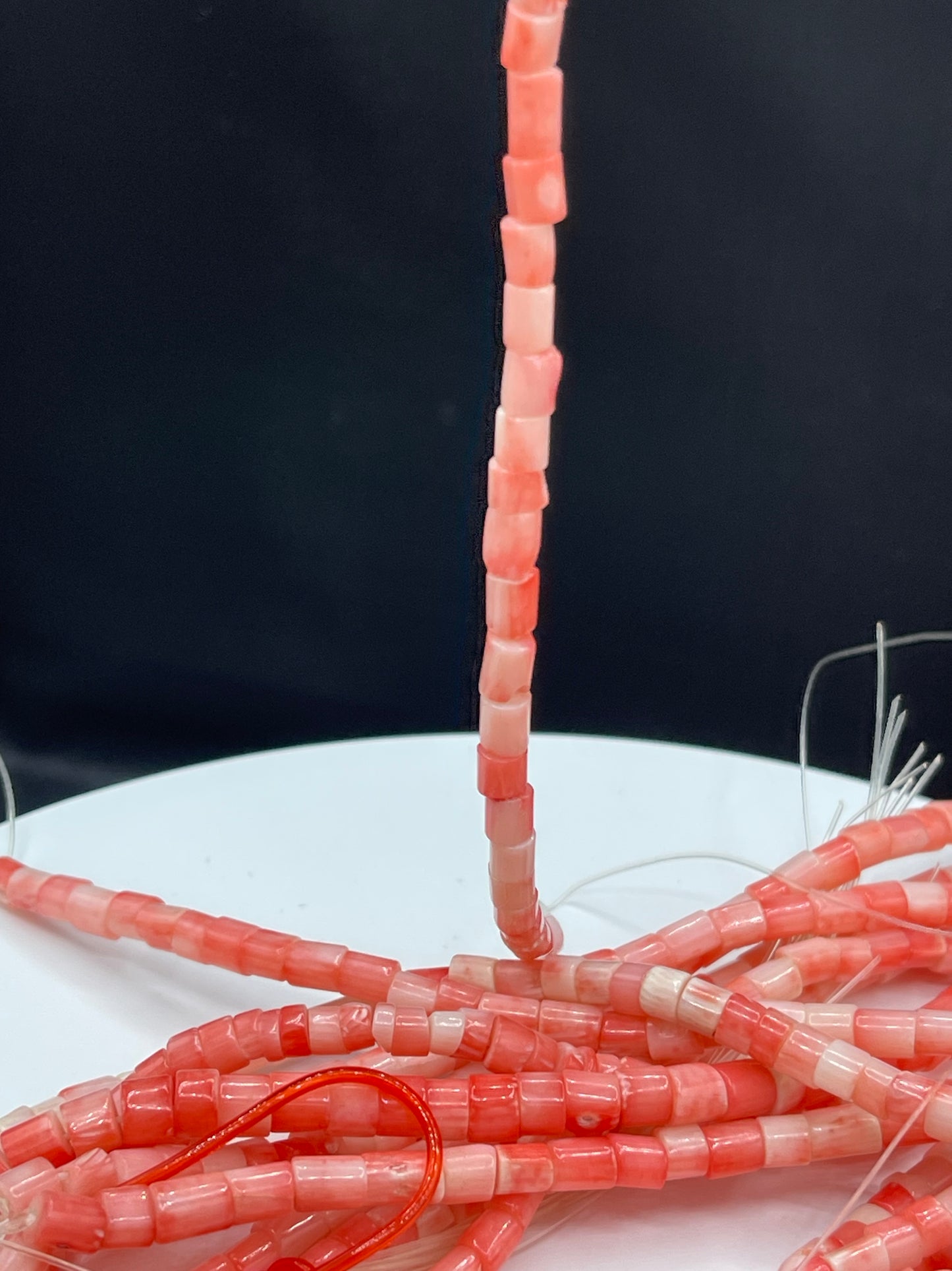 Rare Natural Italian Pink Angel Skin Coral Beads - 16 Inch Strand, 80 Carats