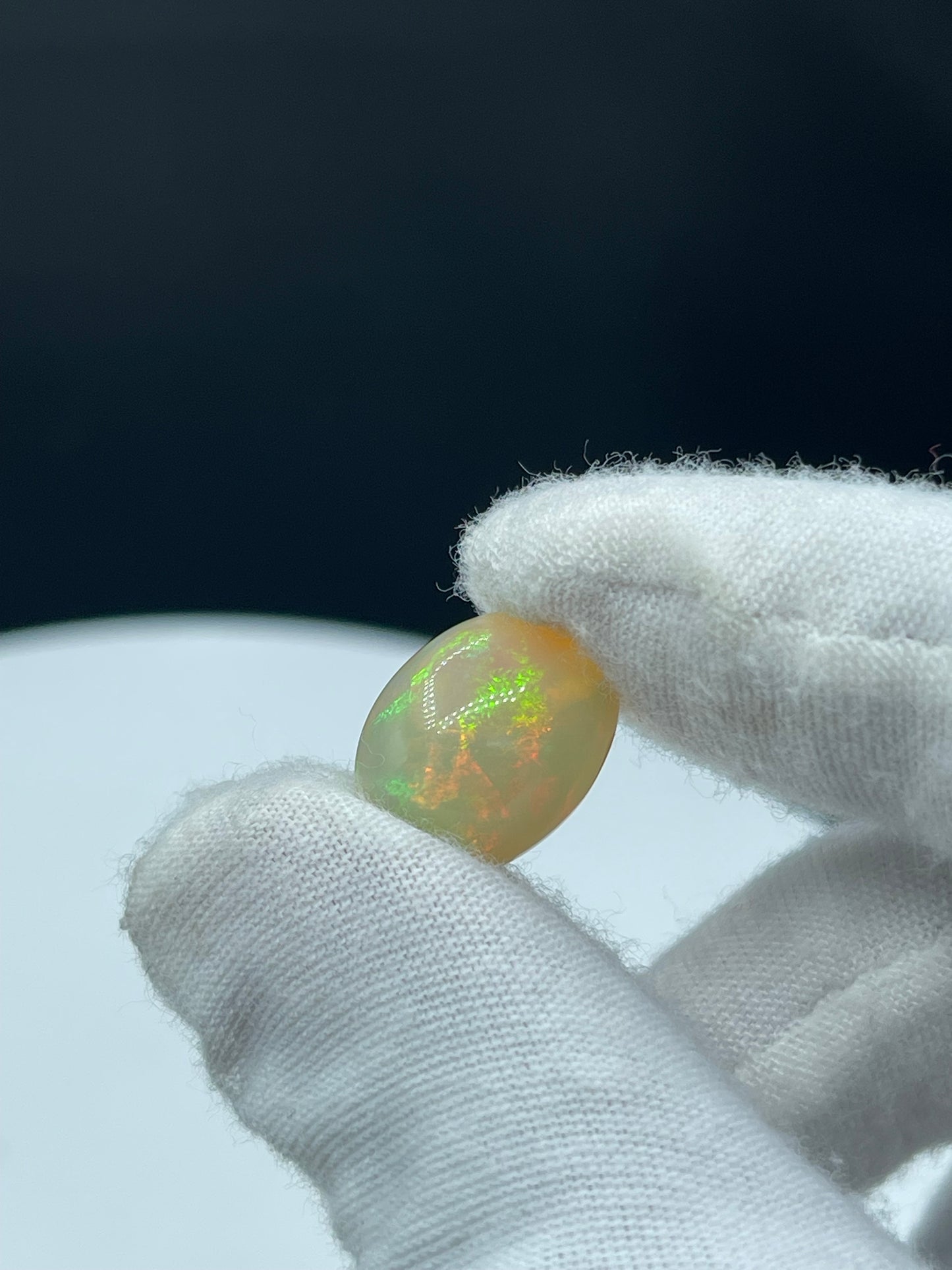 8.81 Carat Natural Ethiopian Opal Cabochon Oval Cut Loose Gemstone (17x13x8 MM)