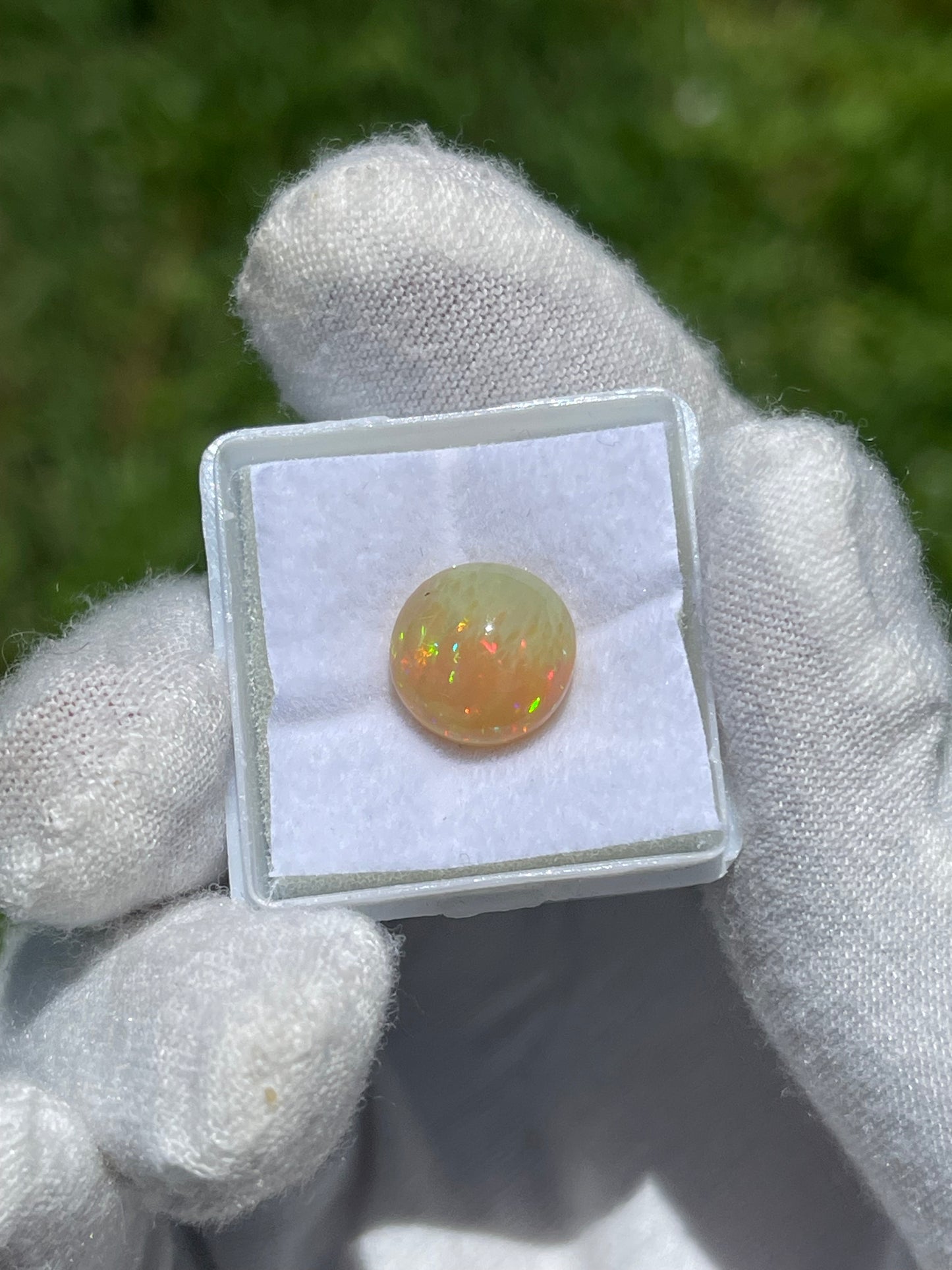 4.46 Carat Natural Ethiopian Opal Round Cabochon Cut Loose Gemstone - 11x11x7.3 MM