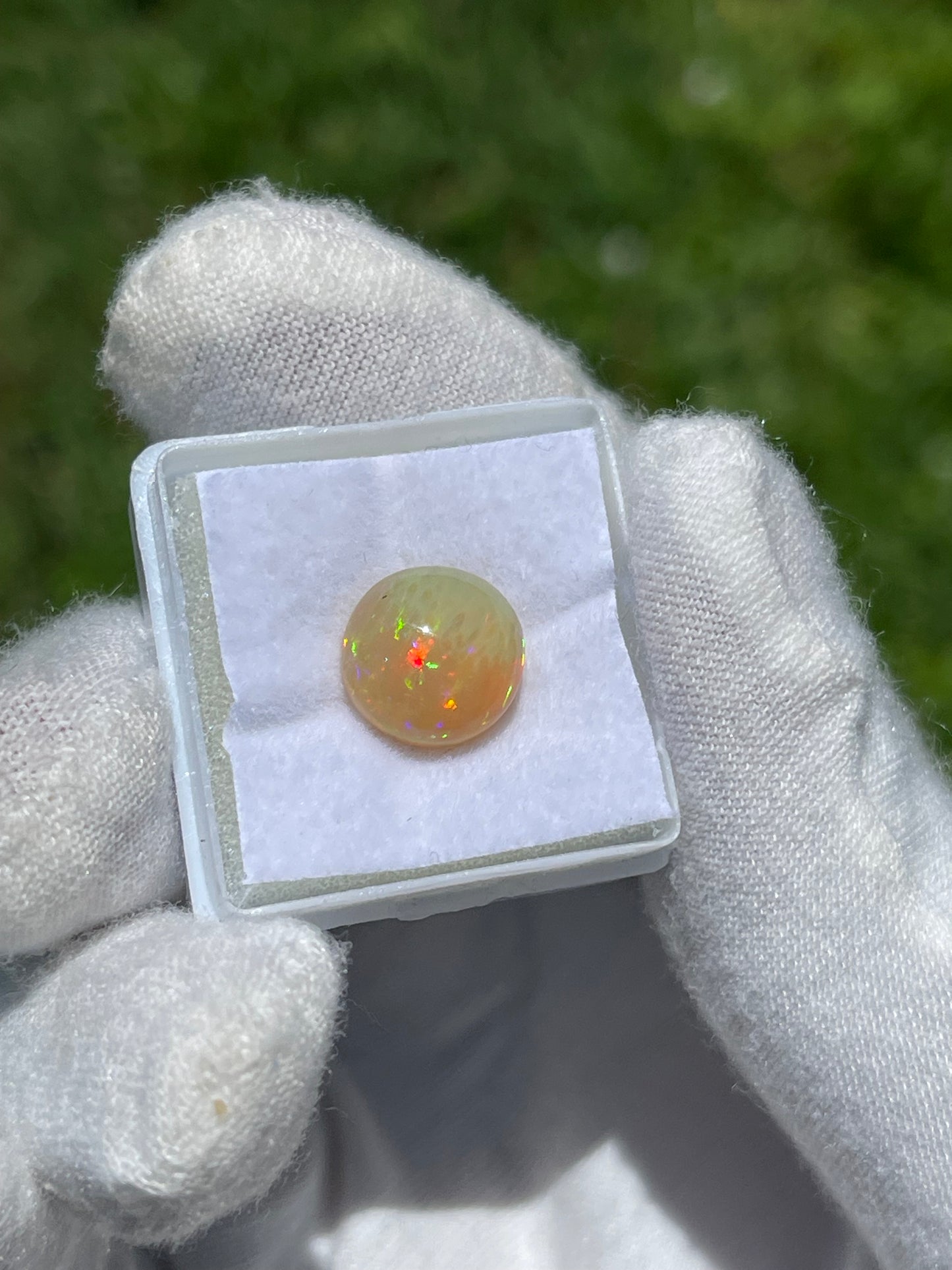 4.46 Carat Natural Ethiopian Opal Round Cabochon Cut Loose Gemstone - 11x11x7.3 MM