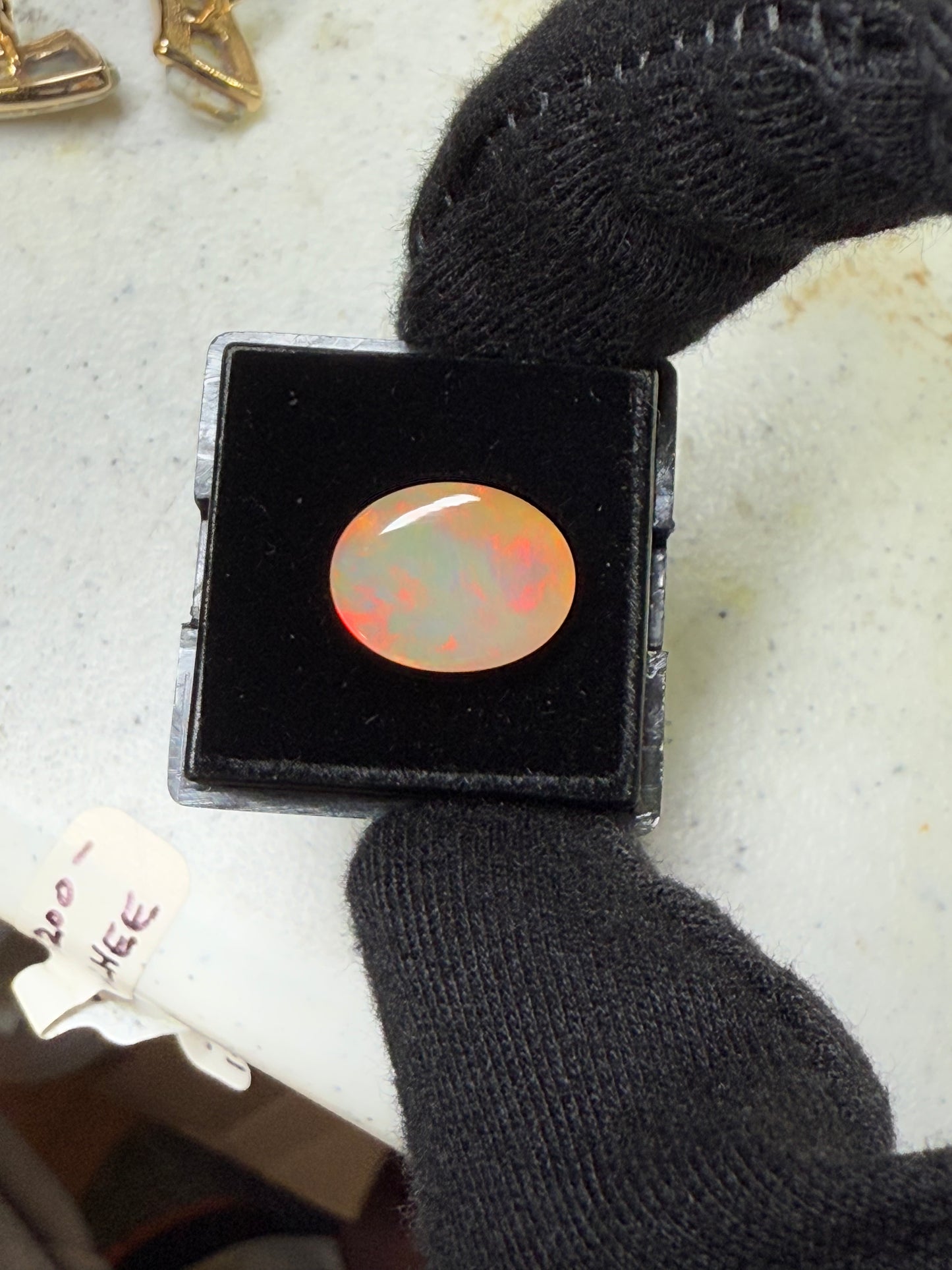 Natural Ethiopian Opal 3.15 Carat Oval Cabochon Cut Gemstone | 13.5 x 9.8 x 5.4 MM