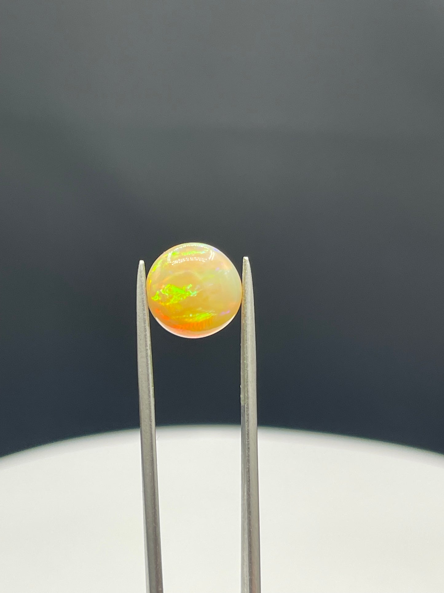 4.46 Carat Natural Ethiopian Opal Round Cabochon Cut Loose Gemstone - 11x11x7.3 MM