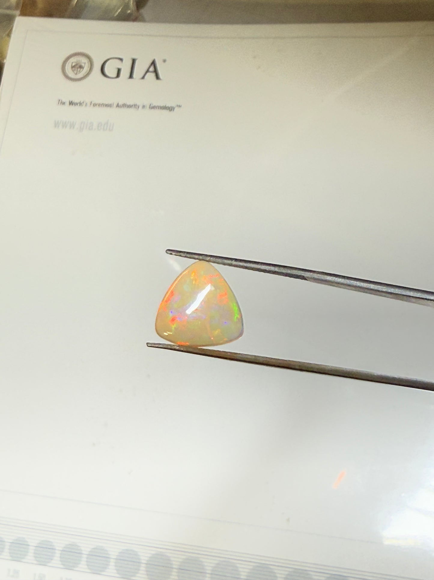 3.00 Carat Natural Ethiopian Opal Trillion Cut Cabochon Loose Gemstone
