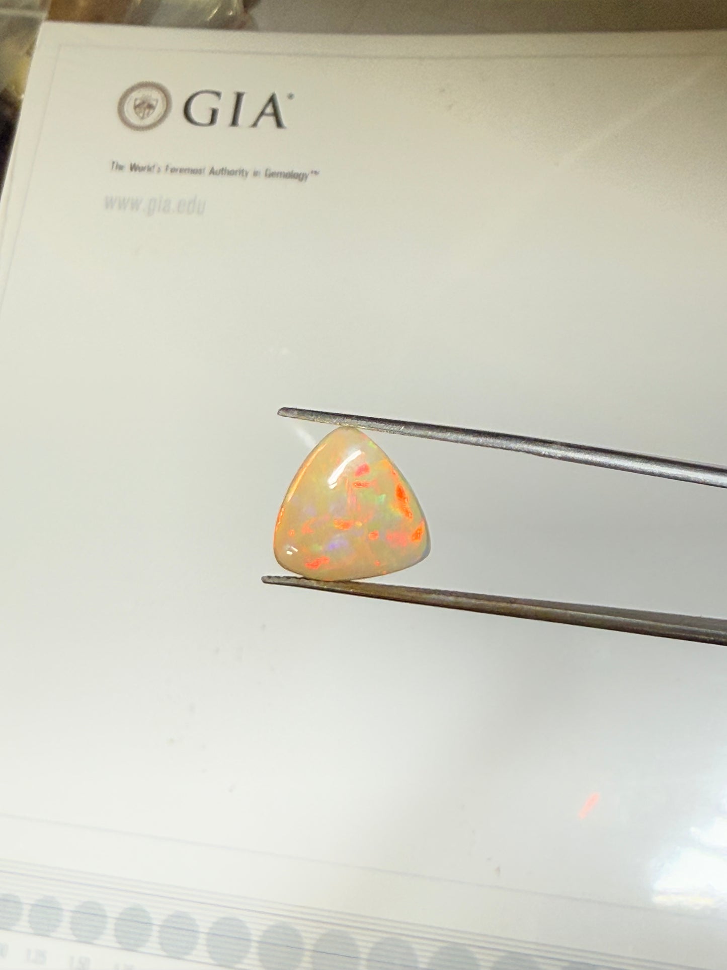 3.00 Carat Natural Ethiopian Opal Trillion Cut Cabochon Loose Gemstone