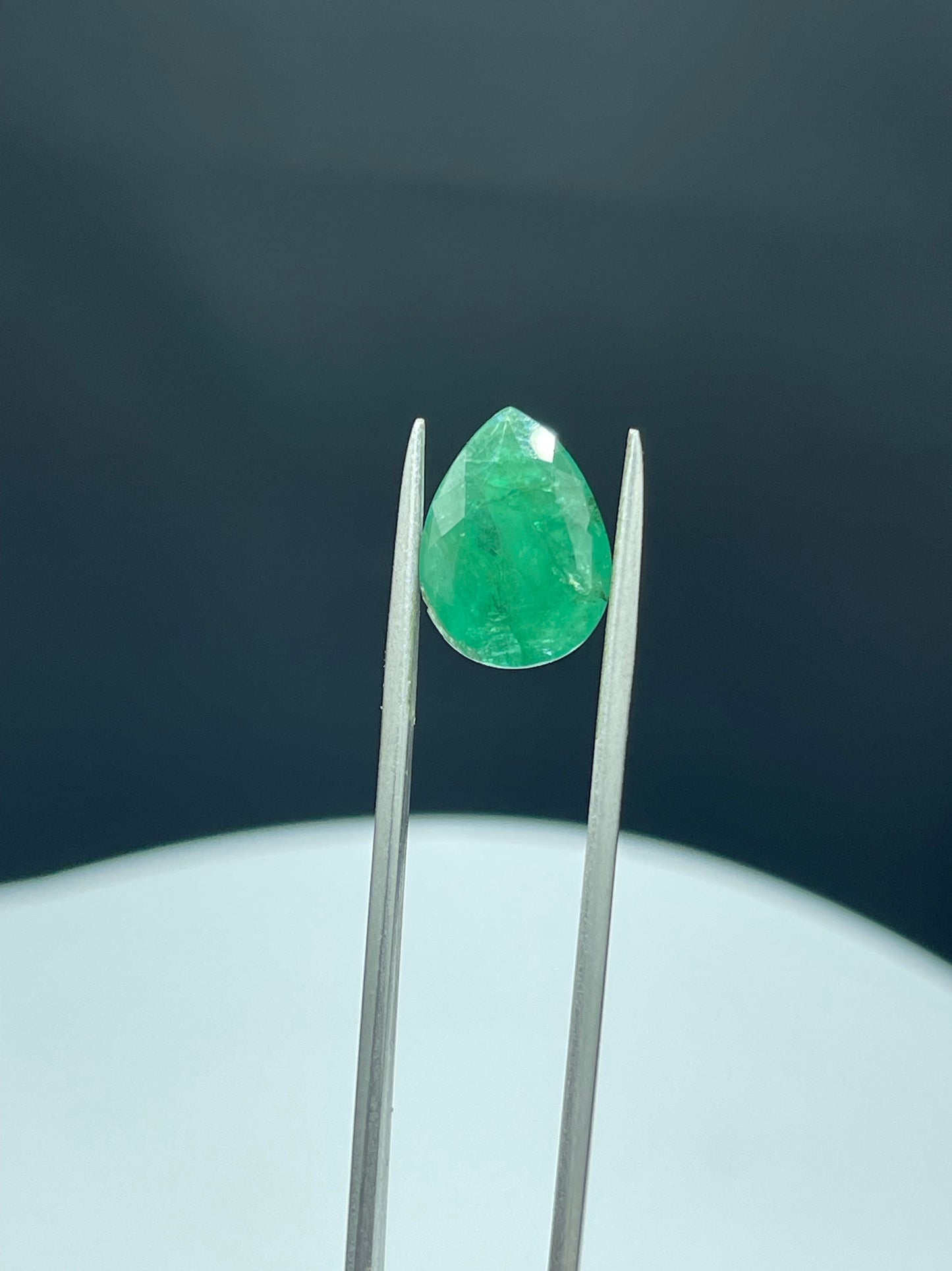4.95 Carat Natural Brazilian Emerald Pear Cut Loose Gemstone | 14x10.3x5.8 MM