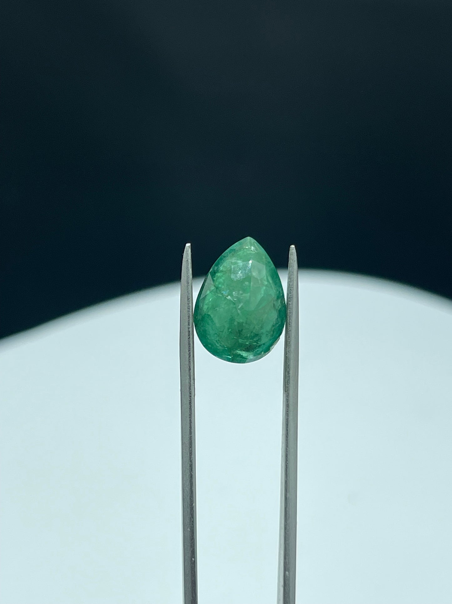 4.95 Carat Natural Brazilian Emerald Pear Cut Loose Gemstone | 14x10.3x5.8 MM
