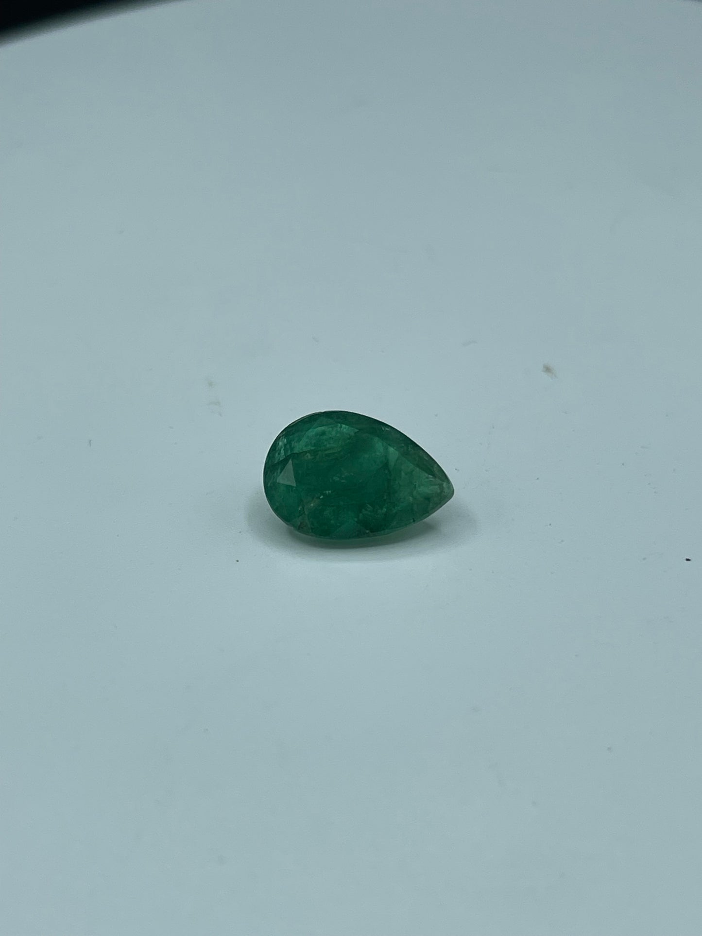 4.95 Carat Natural Brazilian Emerald Pear Cut Loose Gemstone | 14x10.3x5.8 MM