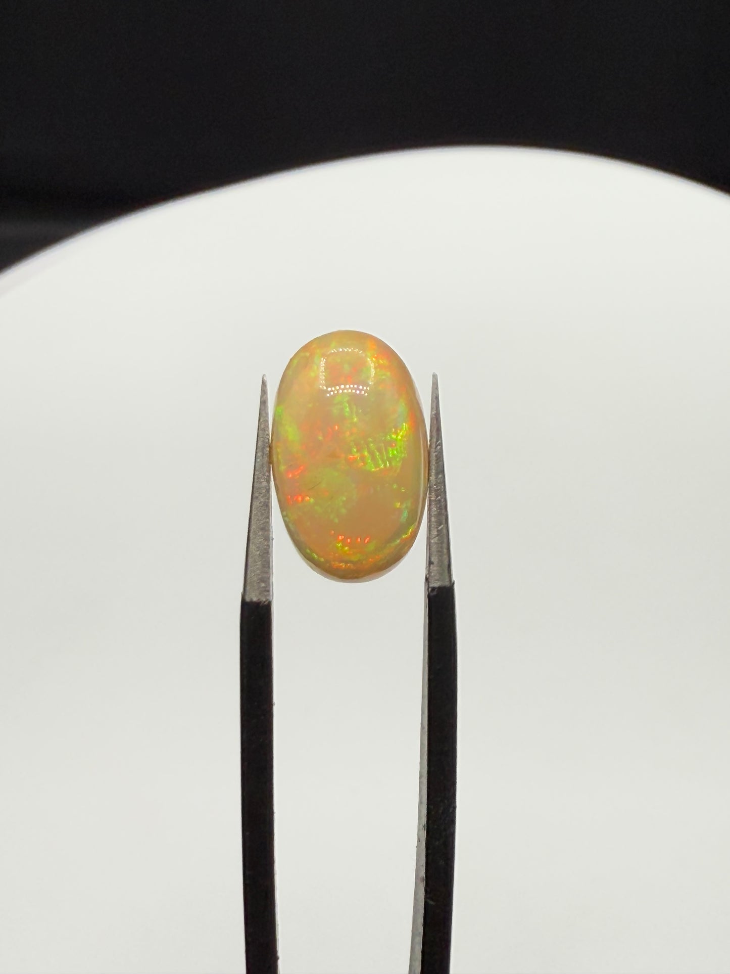 Natural Ethiopian Opal Cabochon Oval Cut Loose Gemstone – 2.78 Carats