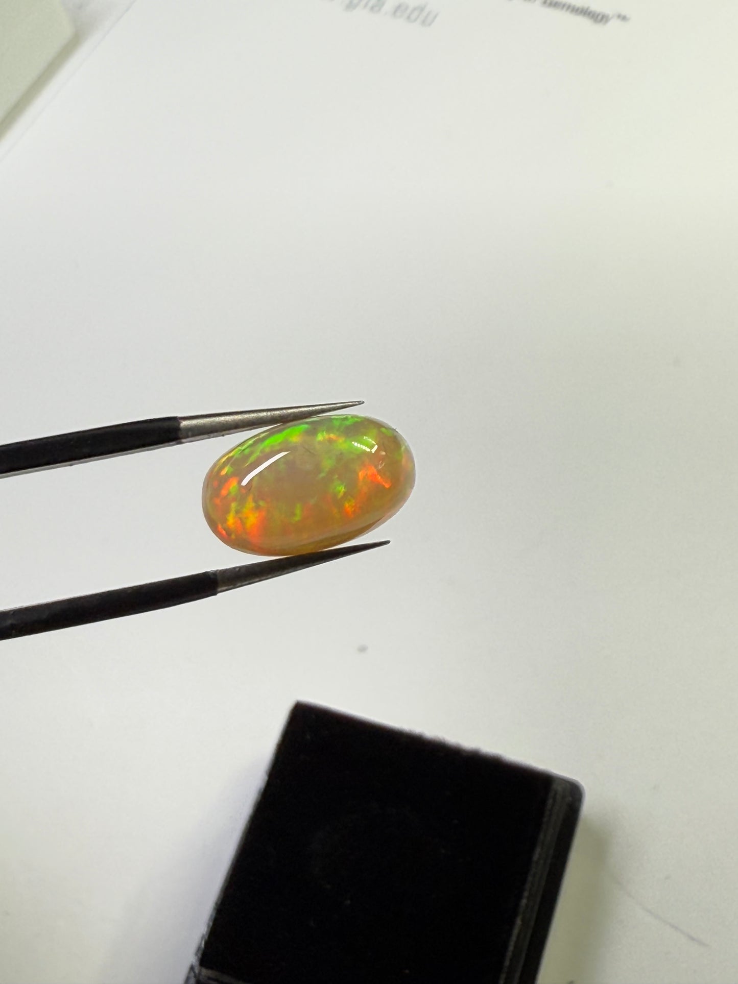 Natural Ethiopian Opal Cabochon Oval Cut Loose Gemstone – 2.78 Carats