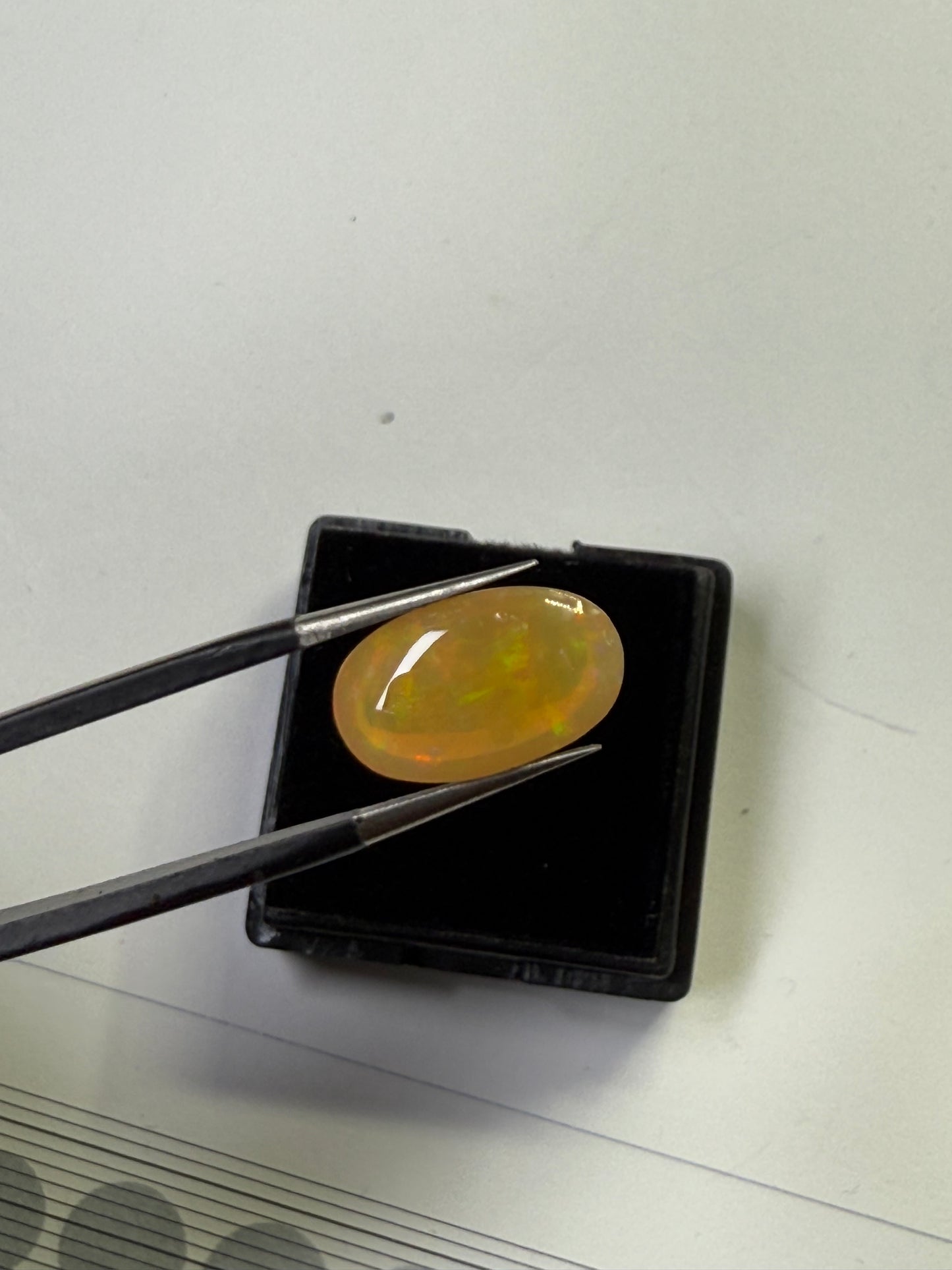 Natural Ethiopian Opal Cabochon Oval Cut Loose Gemstone – 2.78 Carats
