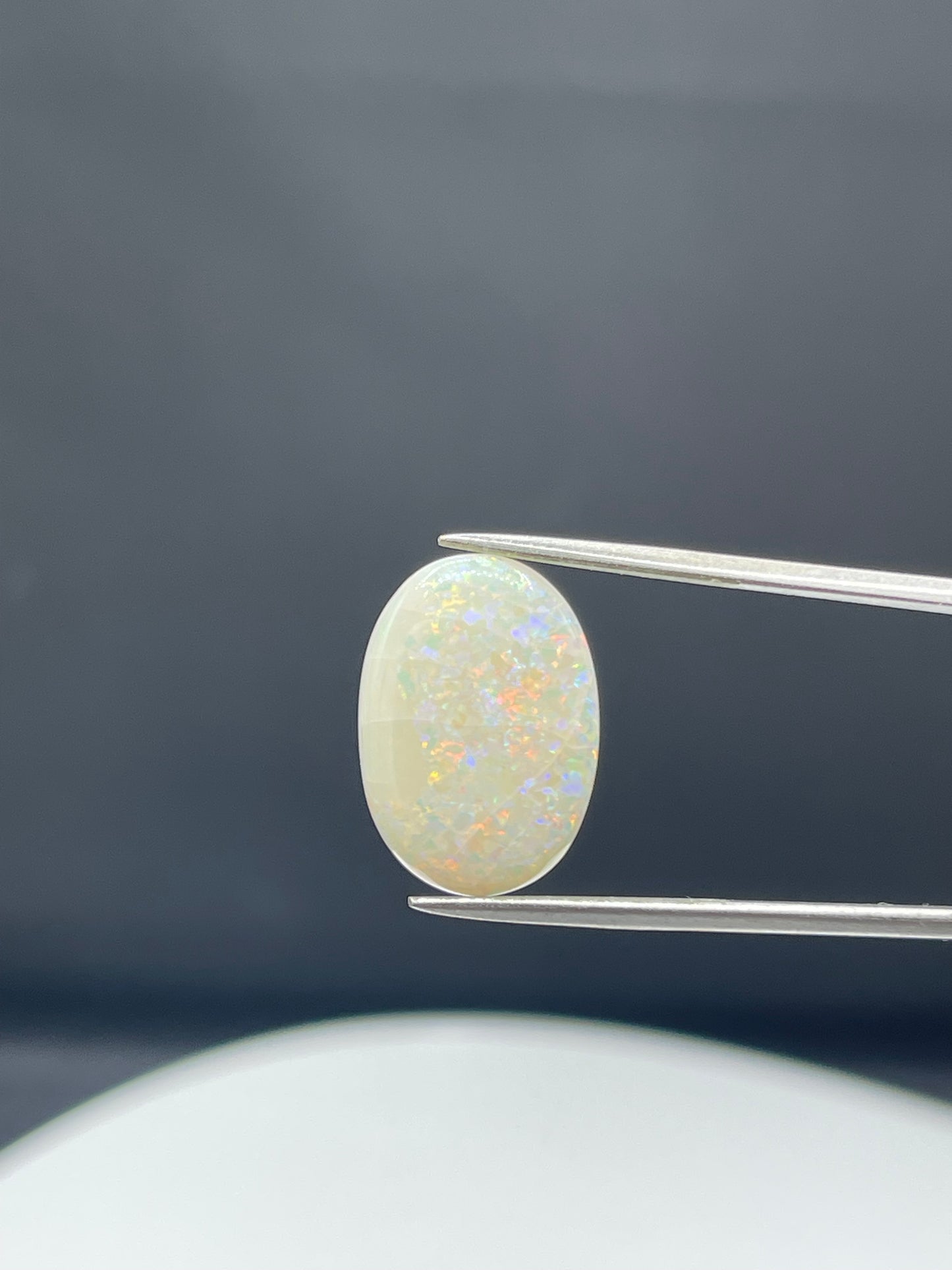 7.04 Carat Natural Australian Opal Oval Cabochon Loose Gemstone | 18.4 x 12.9 x 4.4 MM
