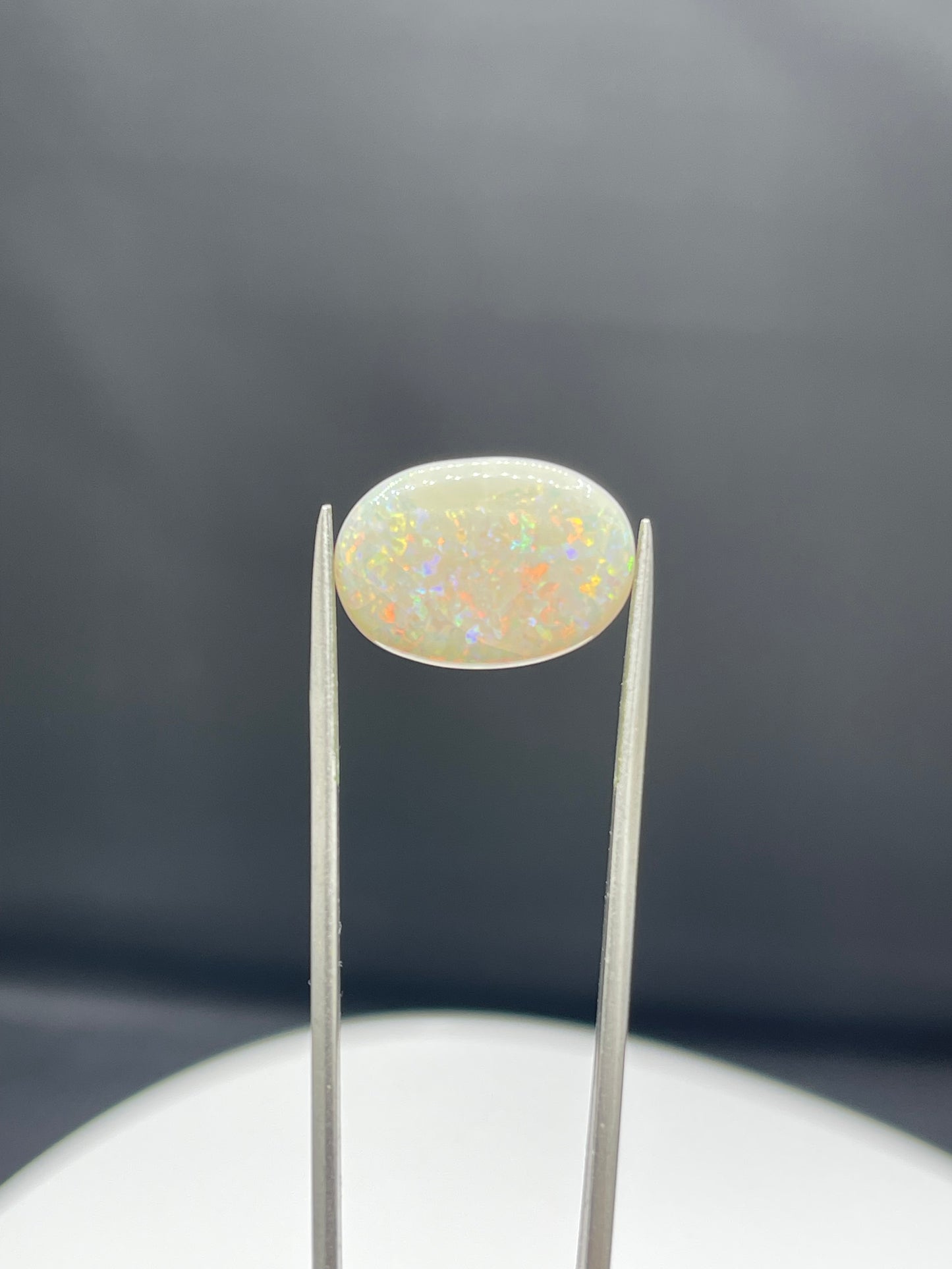 7.04 Carat Natural Australian Opal Oval Cabochon Loose Gemstone | 18.4 x 12.9 x 4.4 MM