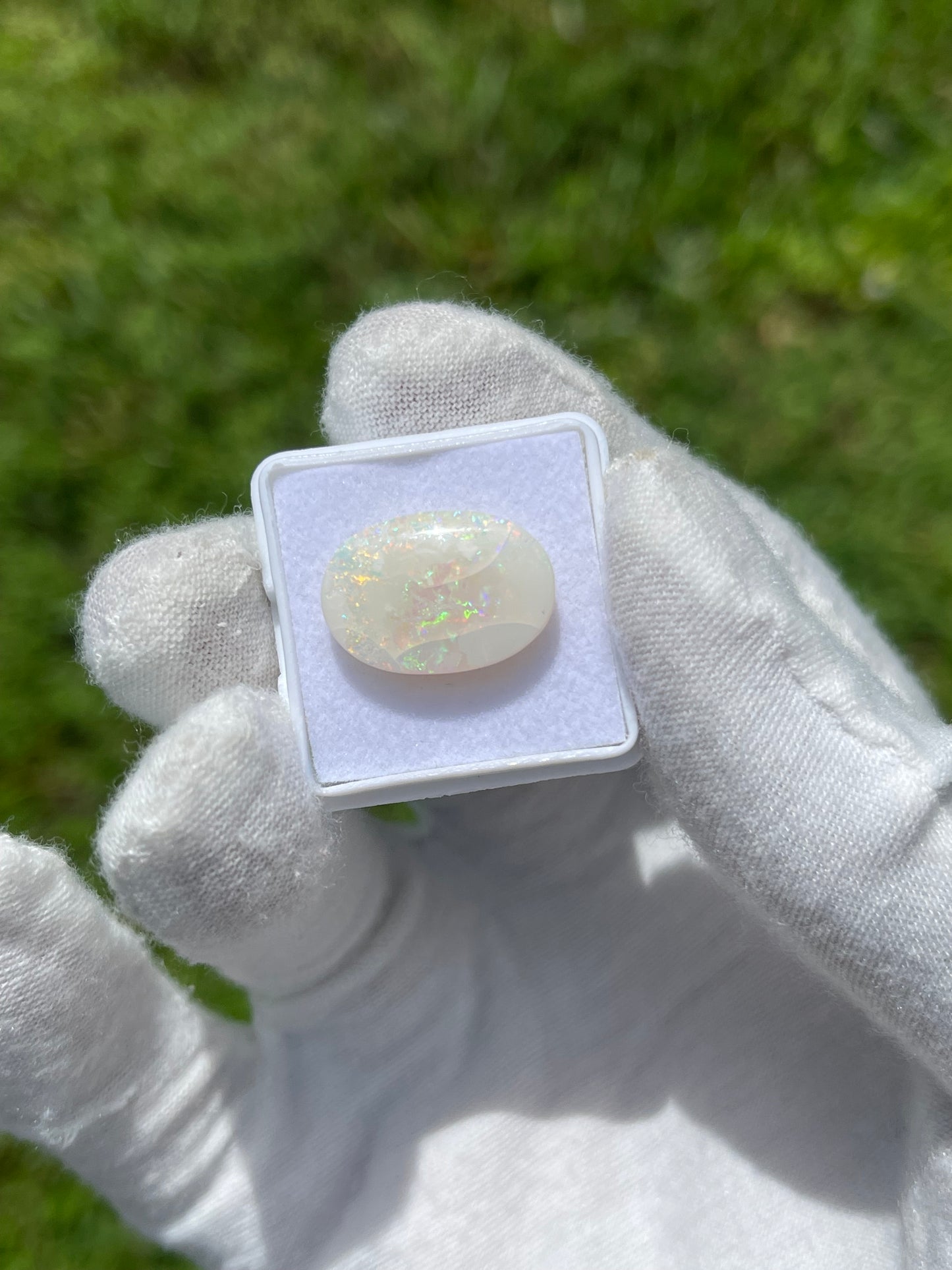 7.04 Carat Natural Australian Opal Oval Cabochon Loose Gemstone | 18.4 x 12.9 x 4.4 MM