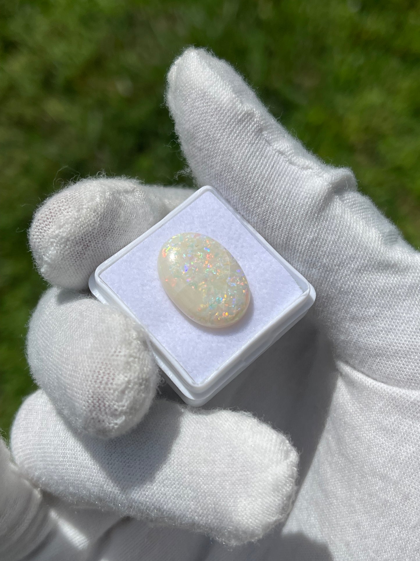 7.04 Carat Natural Australian Opal Oval Cabochon Loose Gemstone | 18.4 x 12.9 x 4.4 MM