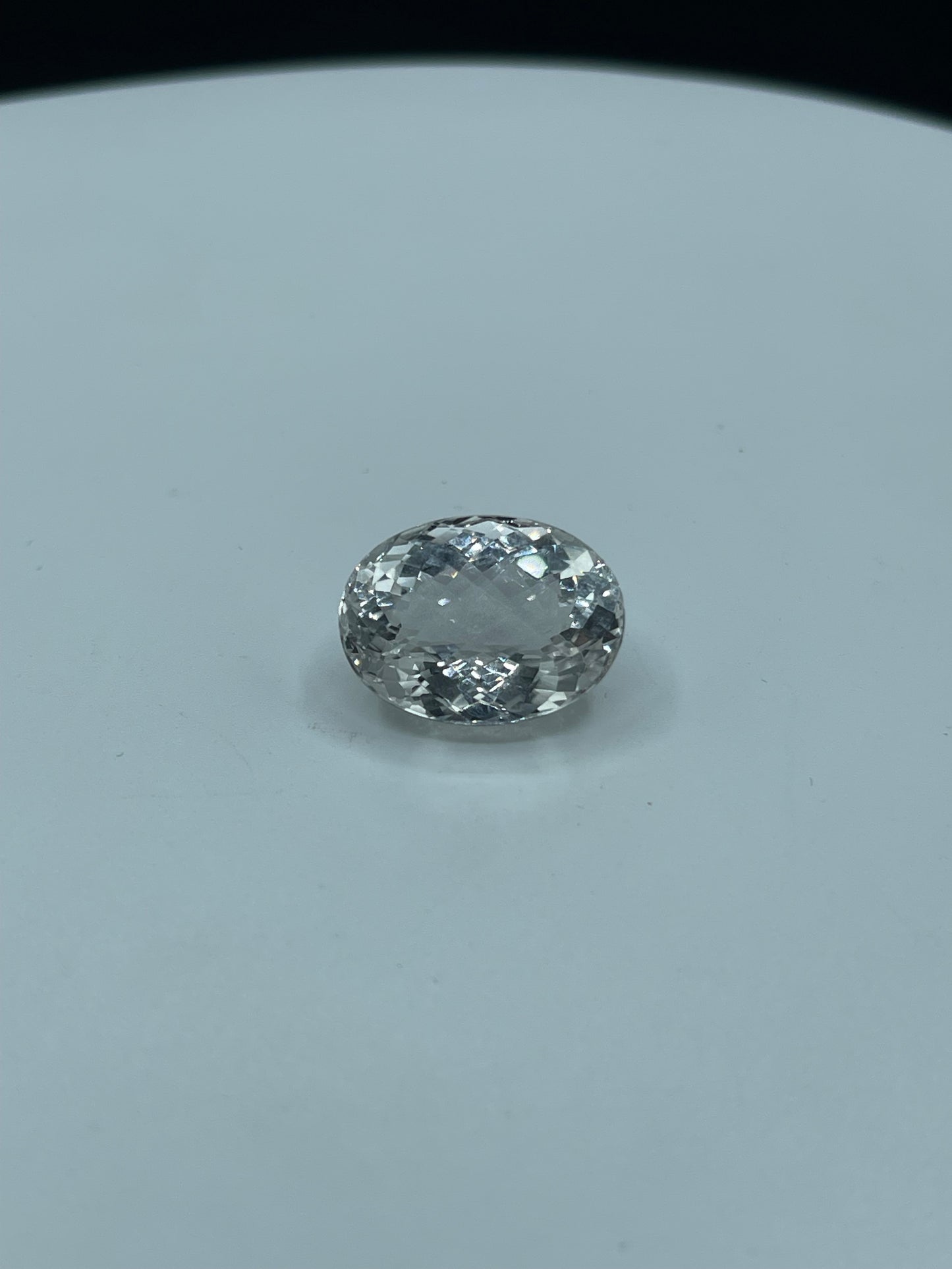 Natural White Topaz Checkerboard Cut Oval Loose Gemstone 20x15 MM | Calibrated