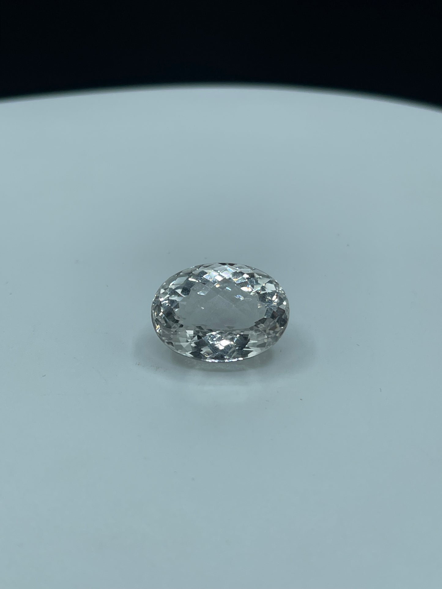 Natural White Topaz Checkerboard Cut Oval Loose Gemstone 20x15 MM | Calibrated