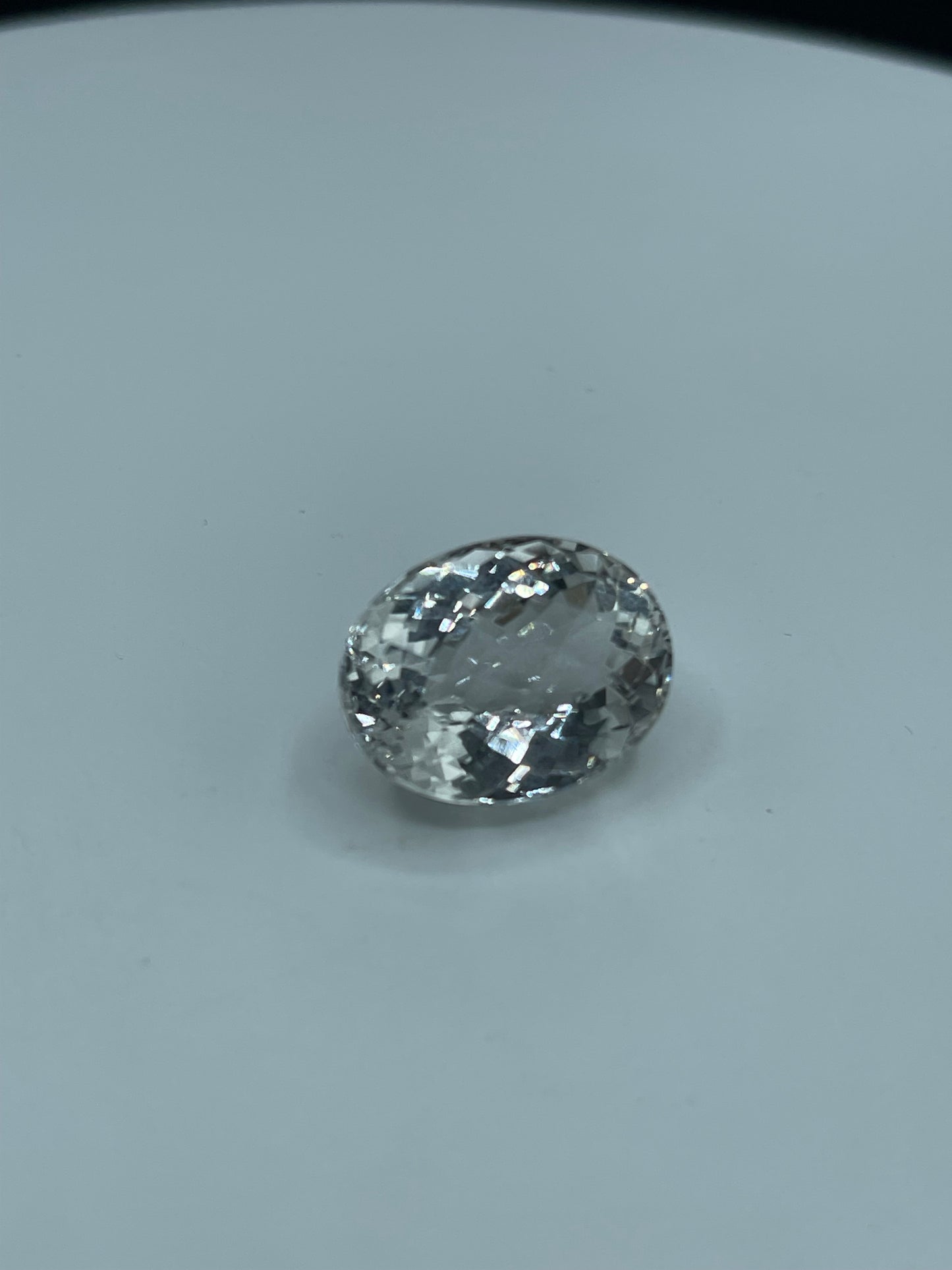 Natural White Topaz Checkerboard Cut Oval Loose Gemstone 20x15 MM | Calibrated