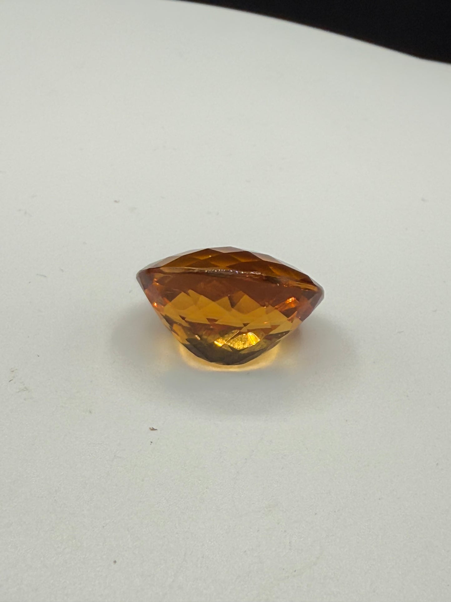 17.20 Carat Natural Madeira Citrine Oval Checkerboard Cut Loose Gemstone | 18.5x15.3x11.4 MM