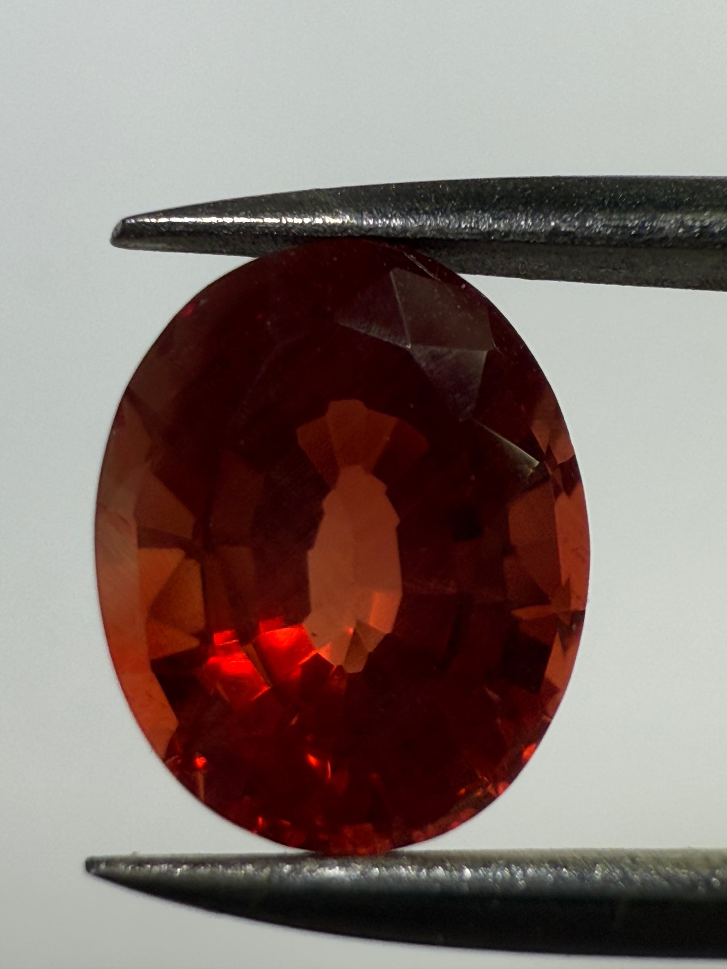 Natural Andesine Labradorite 3.27 Carat Oval Cut Loose Gemstone | Deep Red-Orange | Internally Flawless