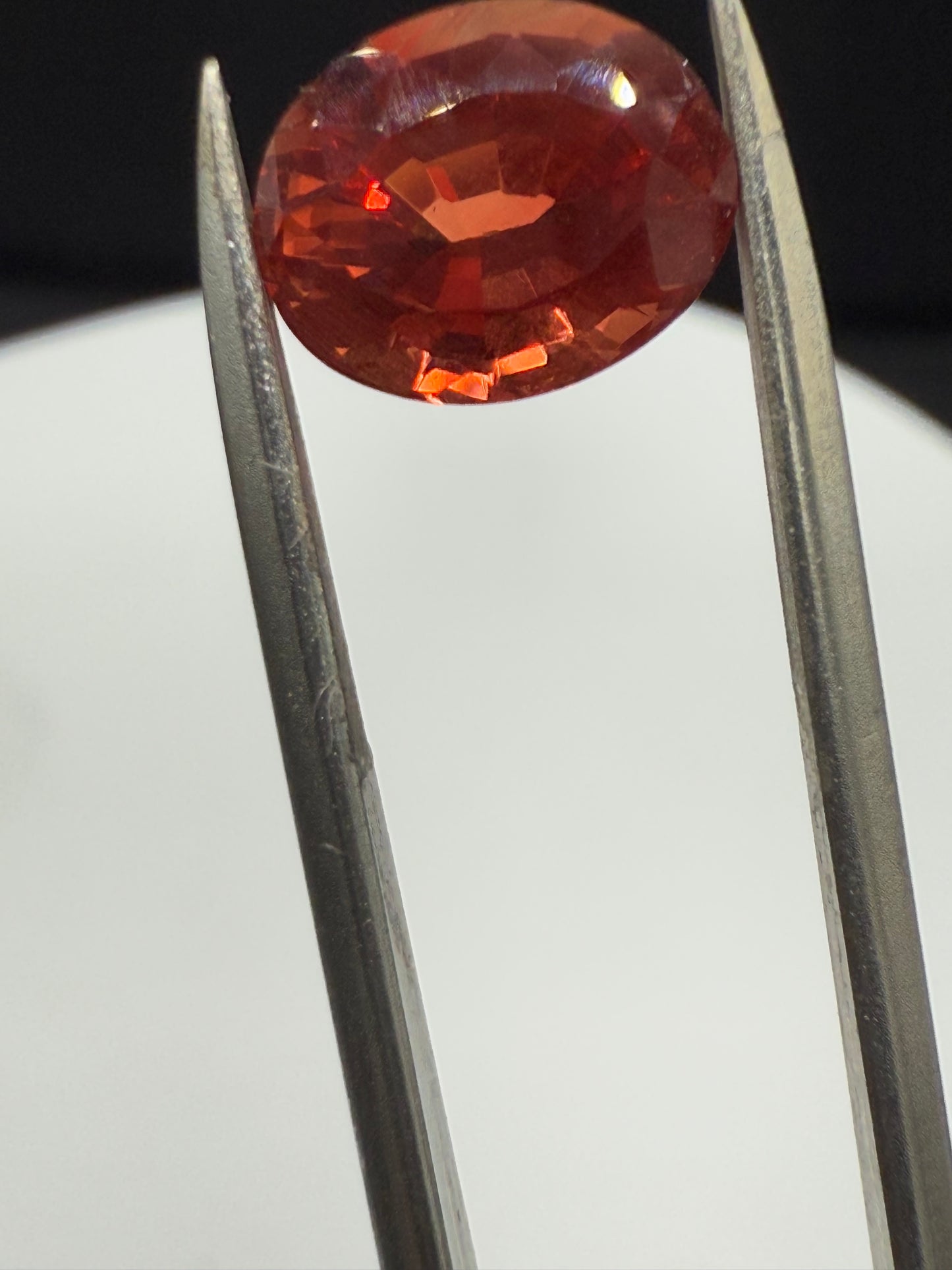 Natural Andesine Labradorite 3.27 Carat Oval Cut Loose Gemstone | Deep Red-Orange | Internally Flawless