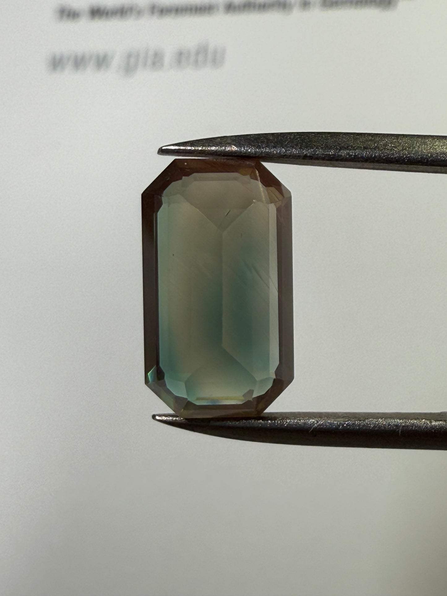 4.20 Carat Natural Andesine Labradorite Emerald Cut Loose Gemstone | Color Shifting Green to Red