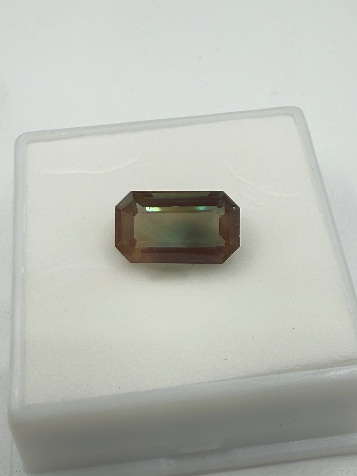 4.20 Carat Natural Andesine Labradorite Emerald Cut Loose Gemstone | Color Shifting Green to Red