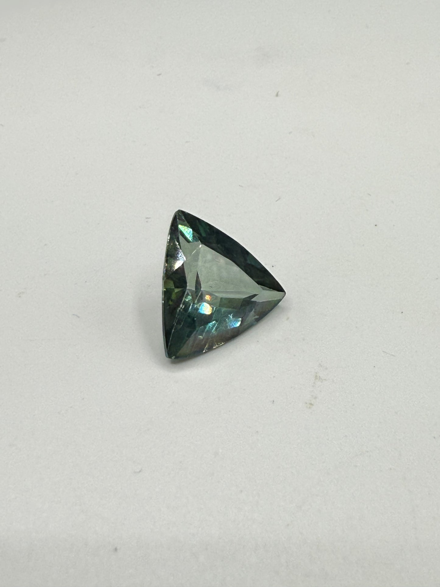 Natural Teal Tourmaline 5.26 Carat Trillion Cut Loose Gemstone | Vibrant Paraiba-Like Color