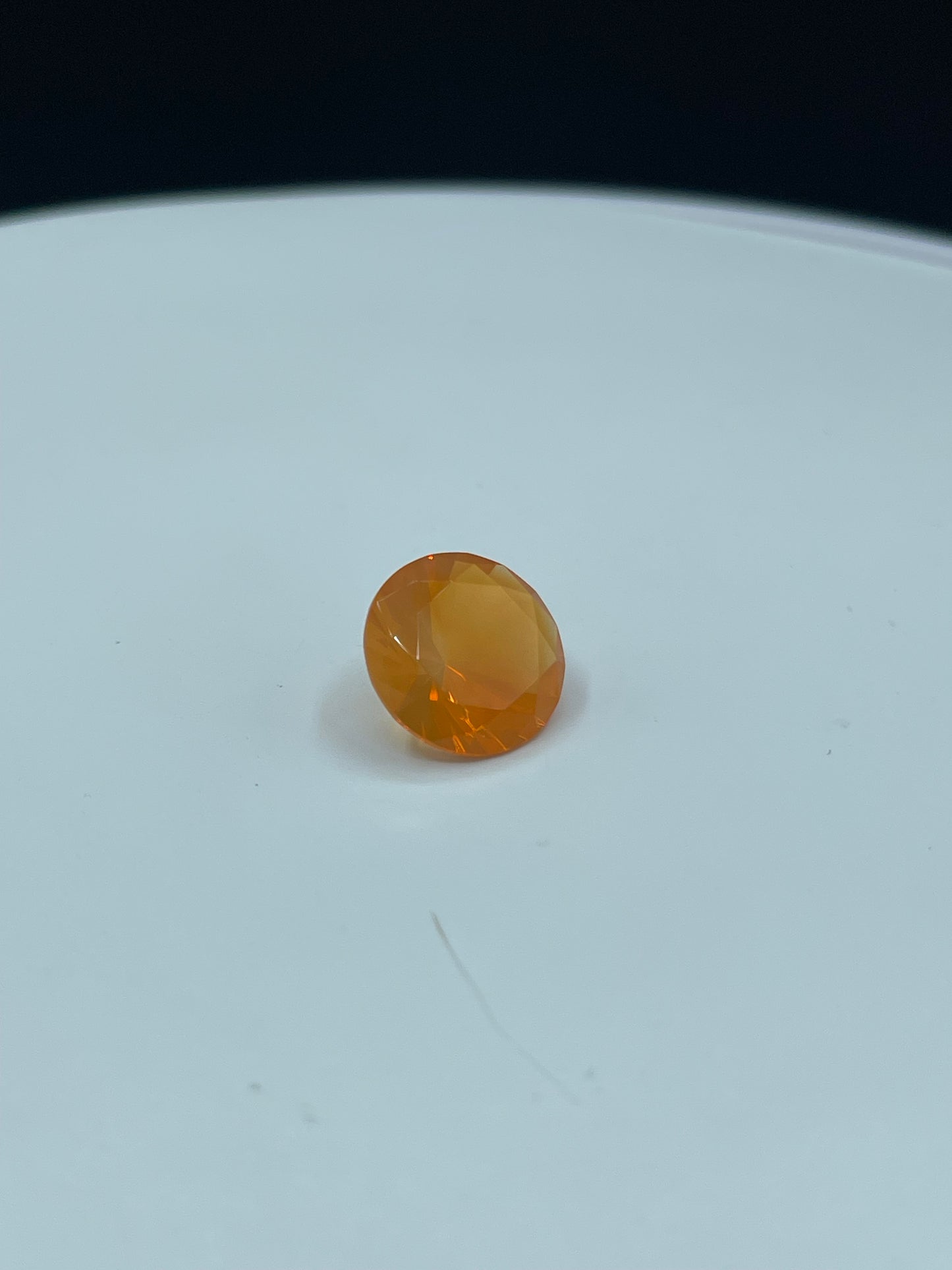 6.05 Carat Natural Mexican Opal Round Cut | Vivid Orange | 14x14x8.5 MM
