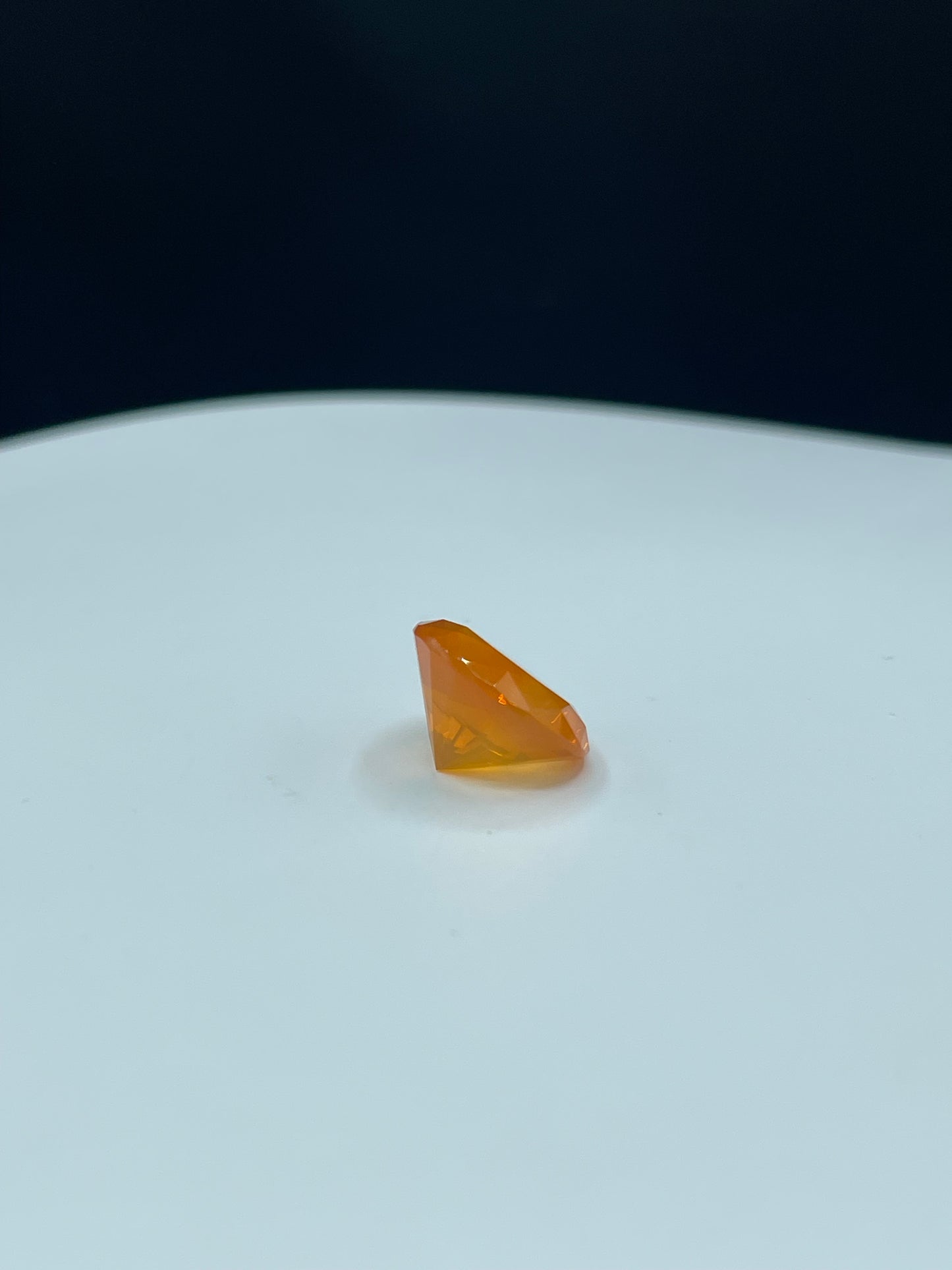 6.05 Carat Natural Mexican Opal Round Cut | Vivid Orange | 14x14x8.5 MM