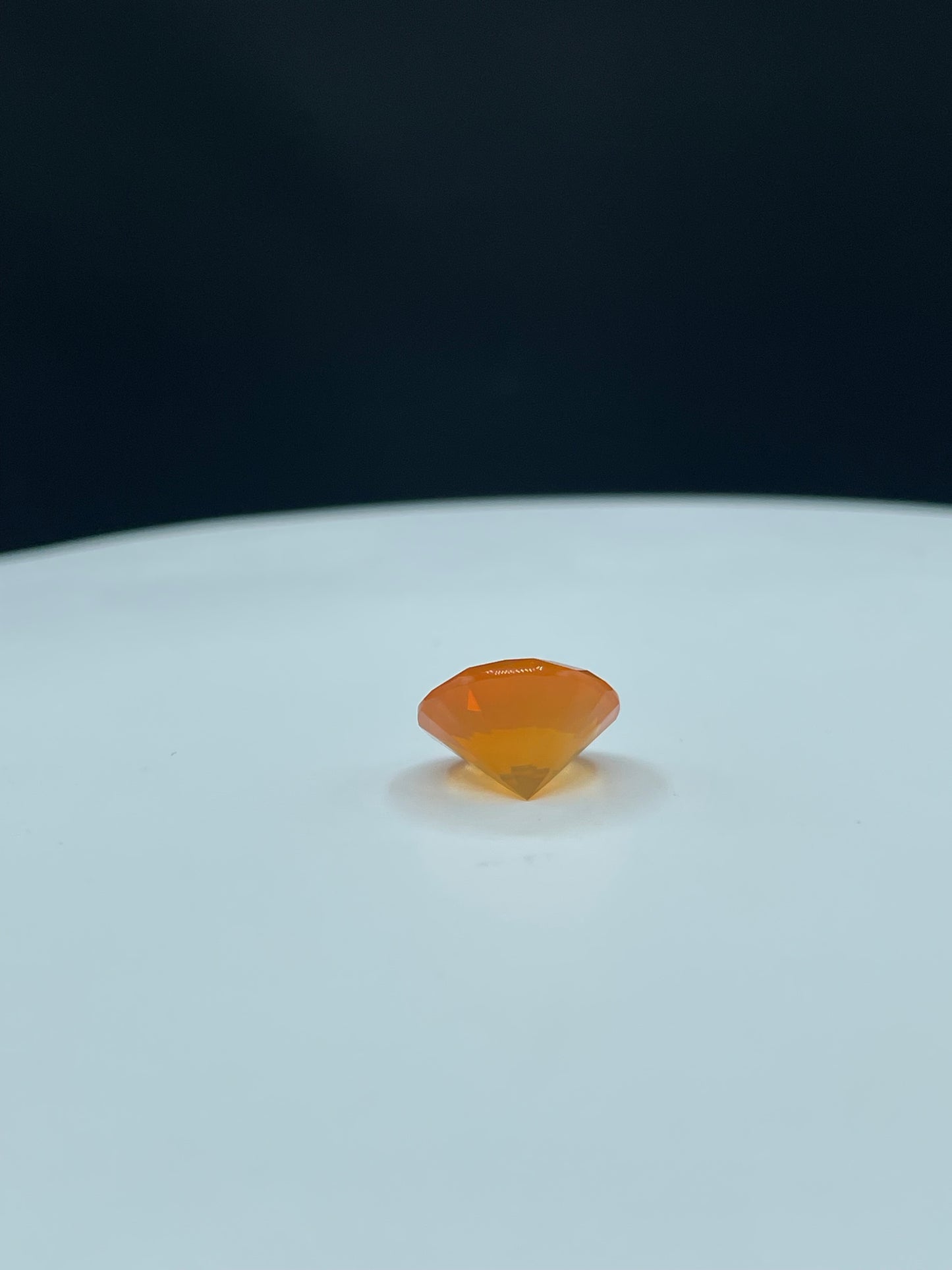 6.05 Carat Natural Mexican Opal Round Cut | Vivid Orange | 14x14x8.5 MM