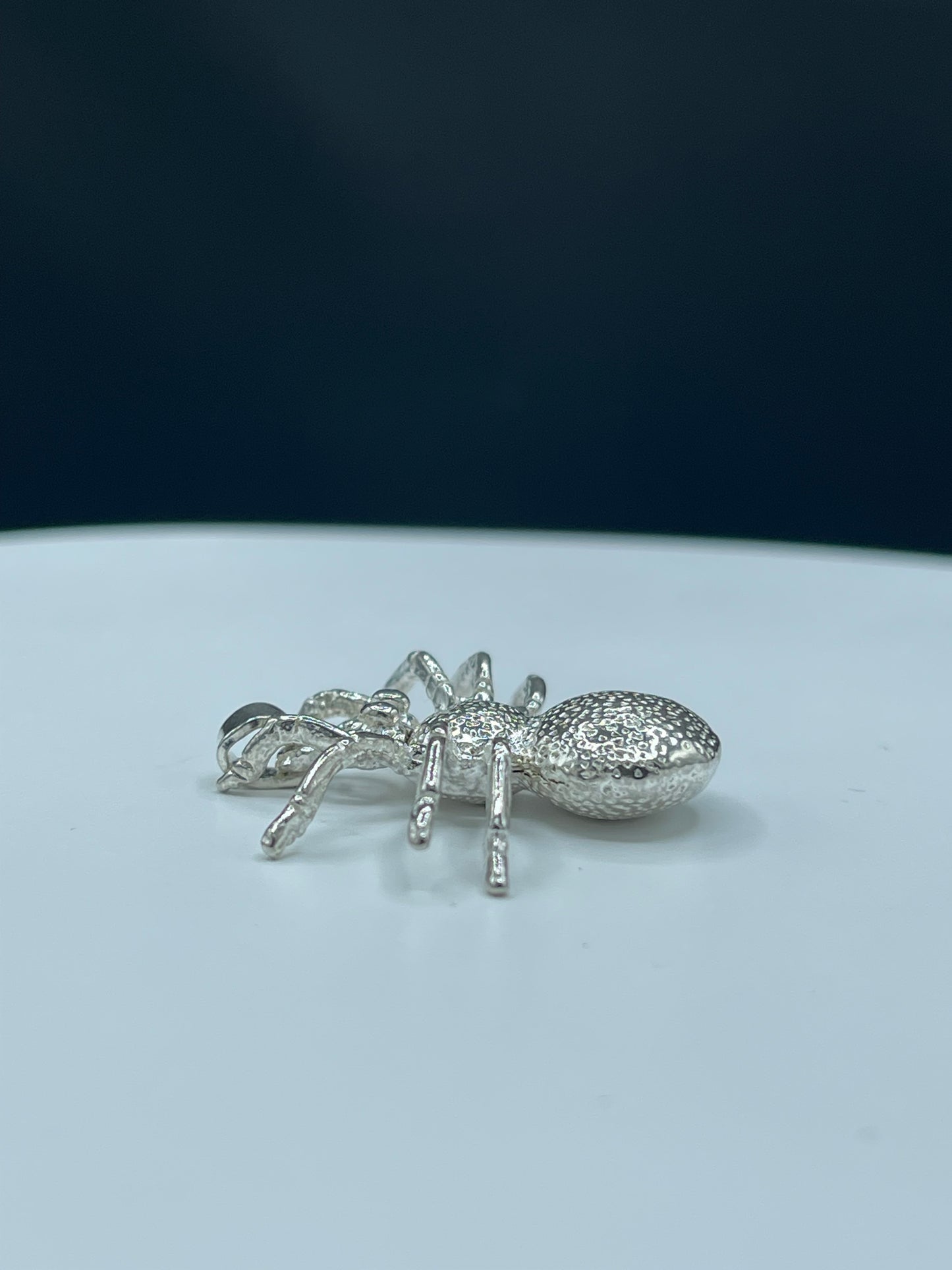 Handmade Solid Sterling Silver Spider Pendant