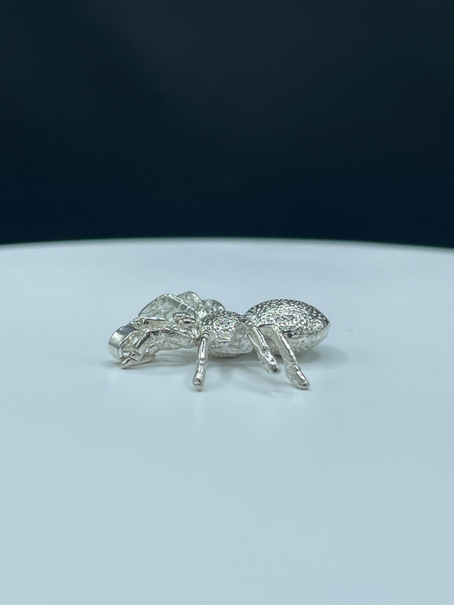 Handmade Solid Sterling Silver Spider Pendant