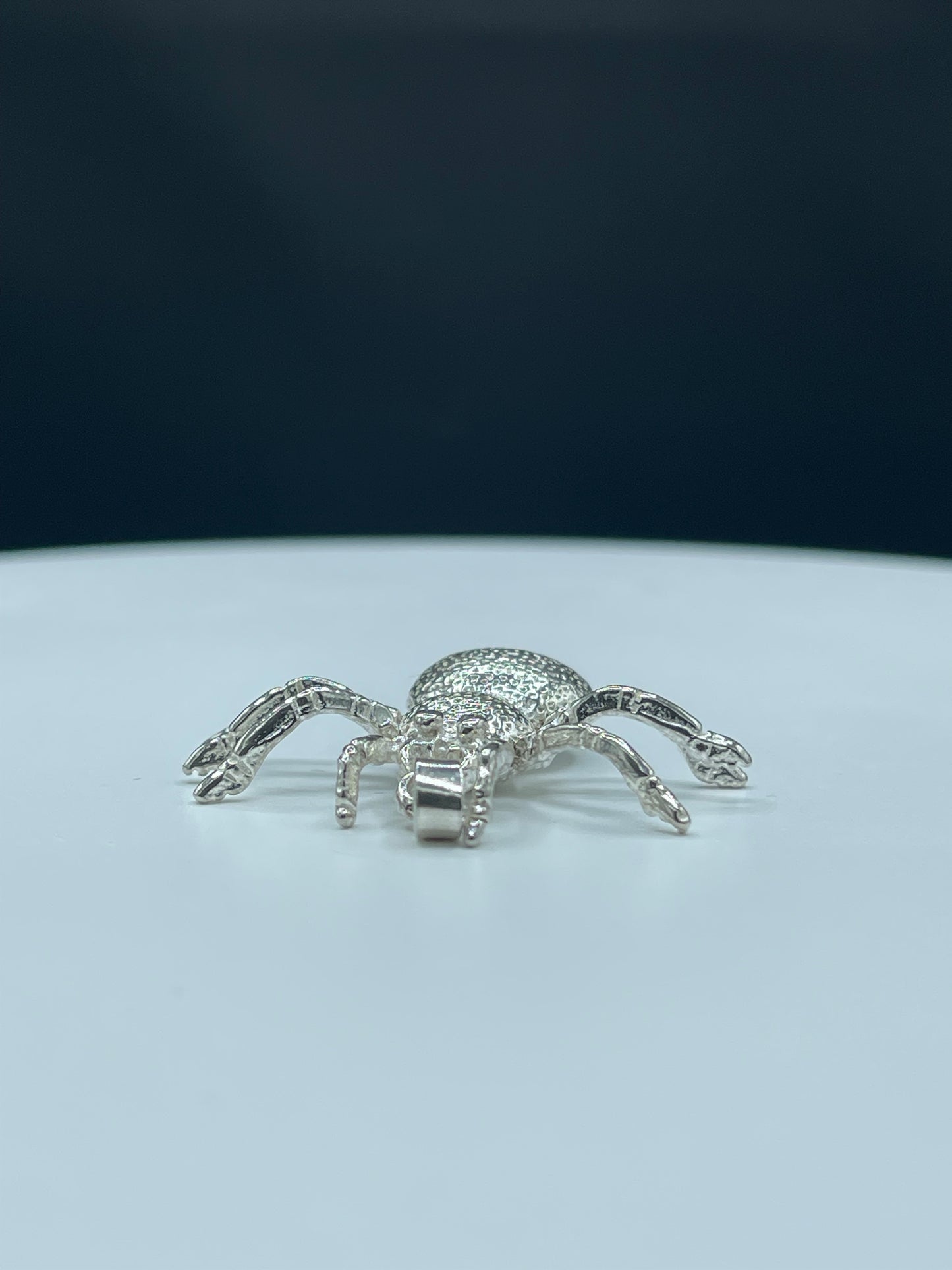 Handmade Solid Sterling Silver Spider Pendant