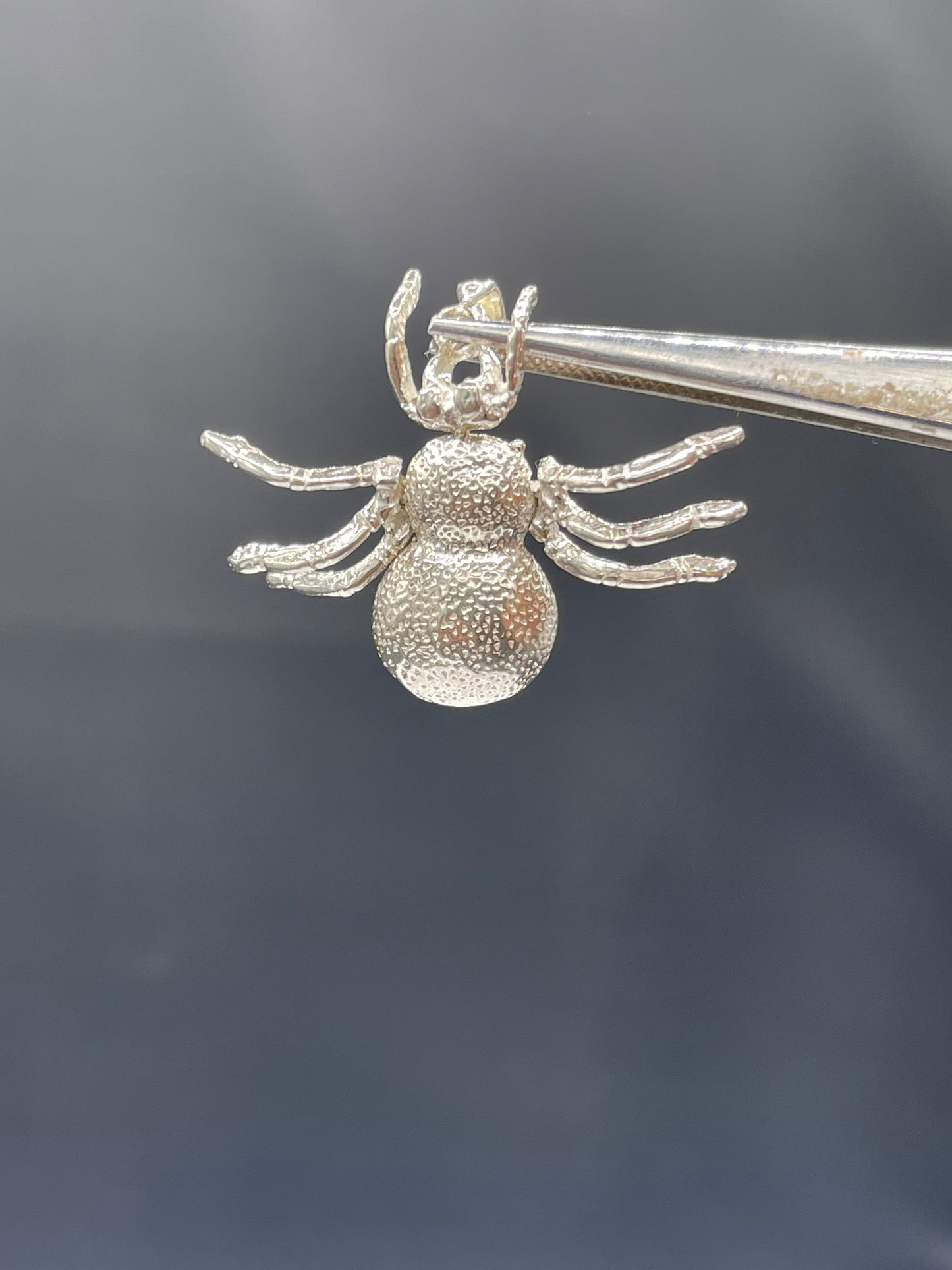 Handmade Solid Sterling Silver Spider Pendant