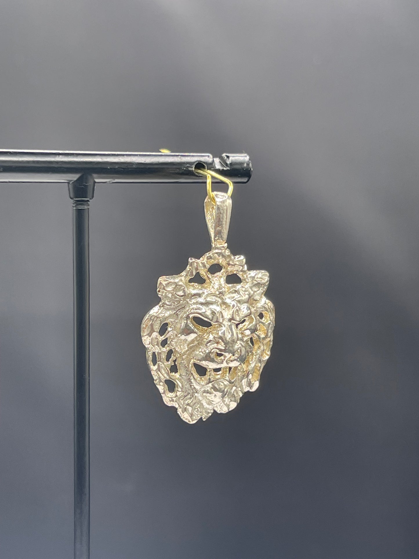 Solid Sterling Silver Handmade Lion Pendant