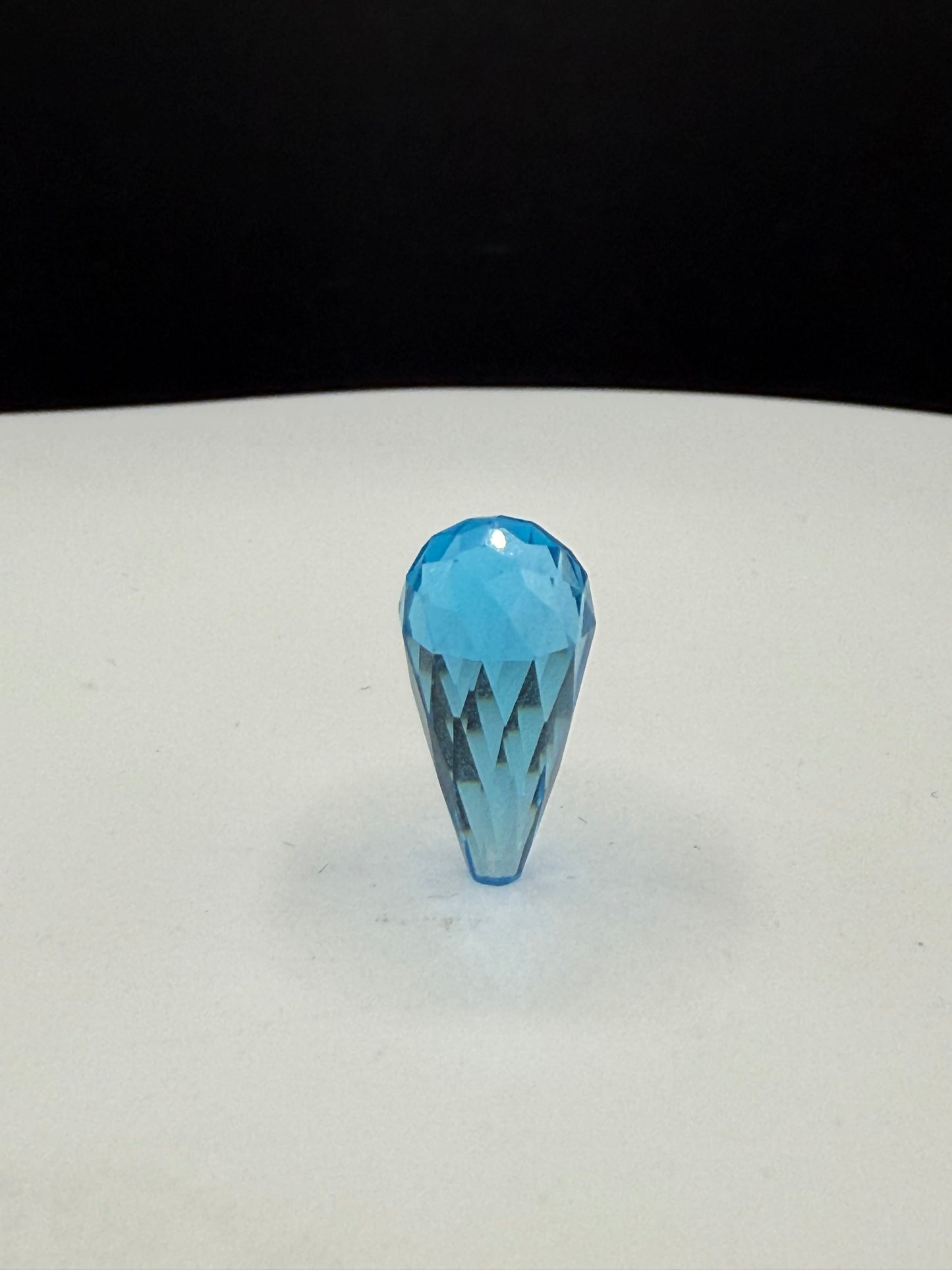 Natural Super Swiss Blue Topaz Briolette Cut Loose Gemstone | 18.4 x 8.8 MM