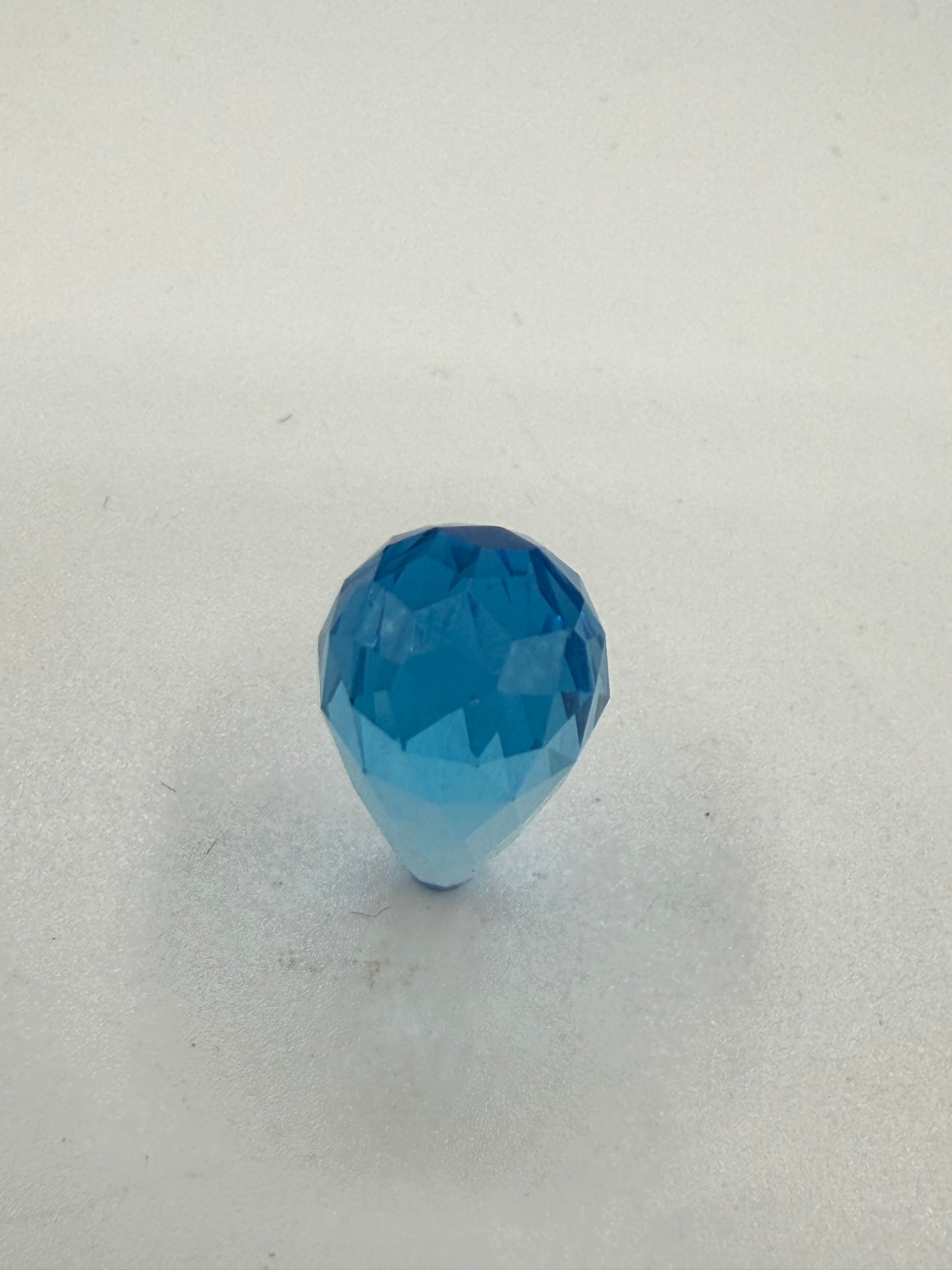 Natural Super Swiss Blue Topaz Briolette Cut Loose Gemstone | 18.4 x 8.8 MM