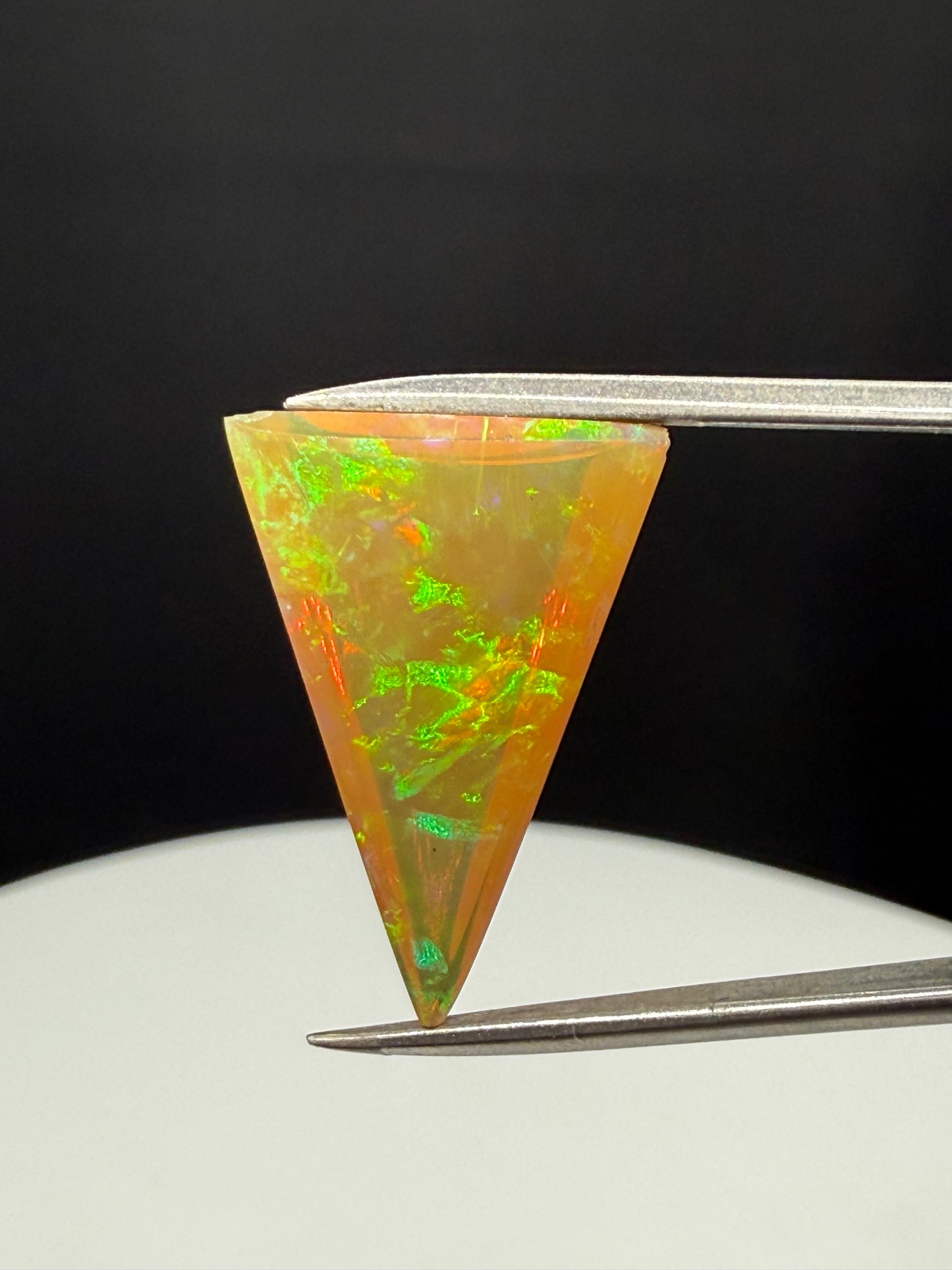 Natural Ethiopian Opal 9.12 Carat Fancy Pyramid Cut