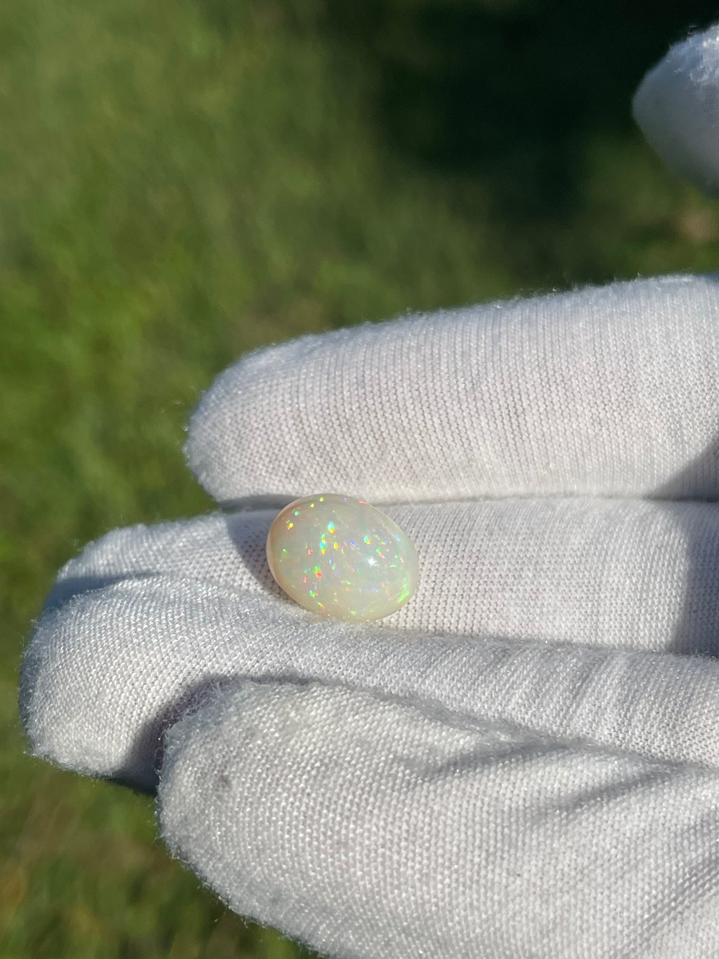 7.45 Carat Natural Ethiopian Crystal Opal Cabochon | 15.2 x 12.1 x 8.6 MM
