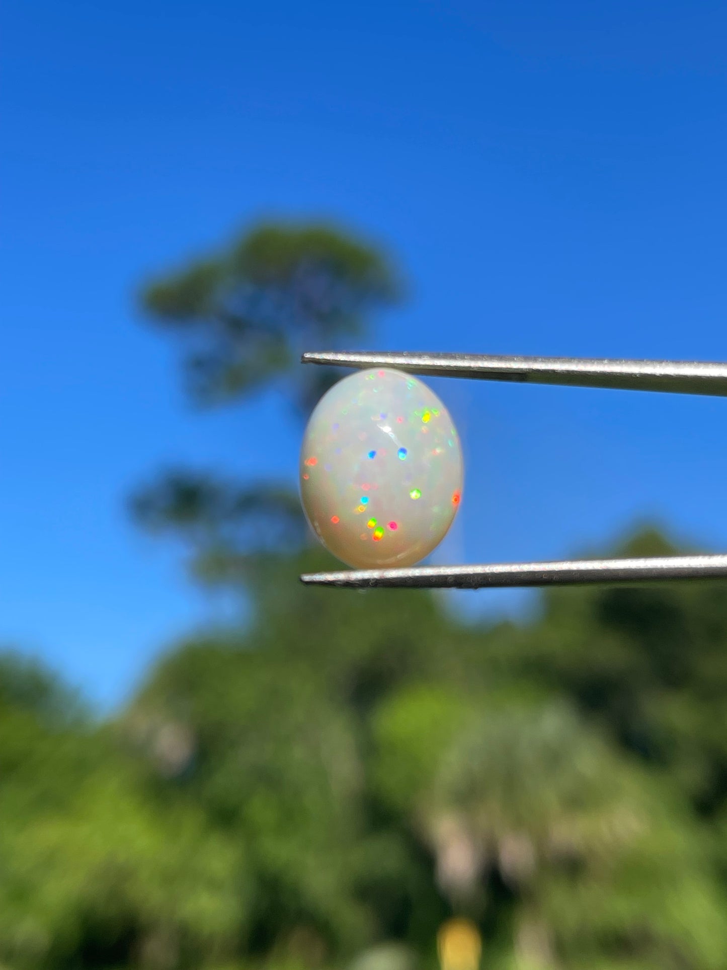 7.45 Carat Natural Ethiopian Crystal Opal Cabochon | 15.2 x 12.1 x 8.6 MM