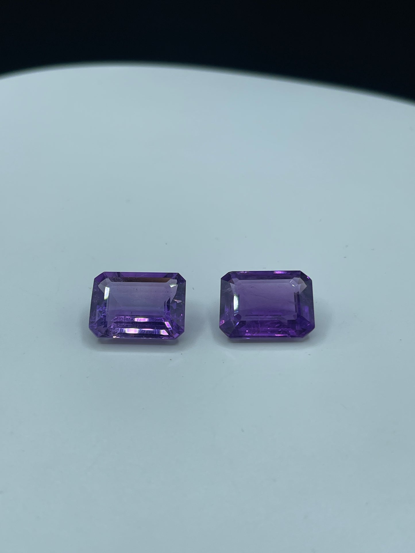 Natural Zambian Amethyst Emerald Cut Matching Pair | 20.00 Carats | 16x12x7 MM |