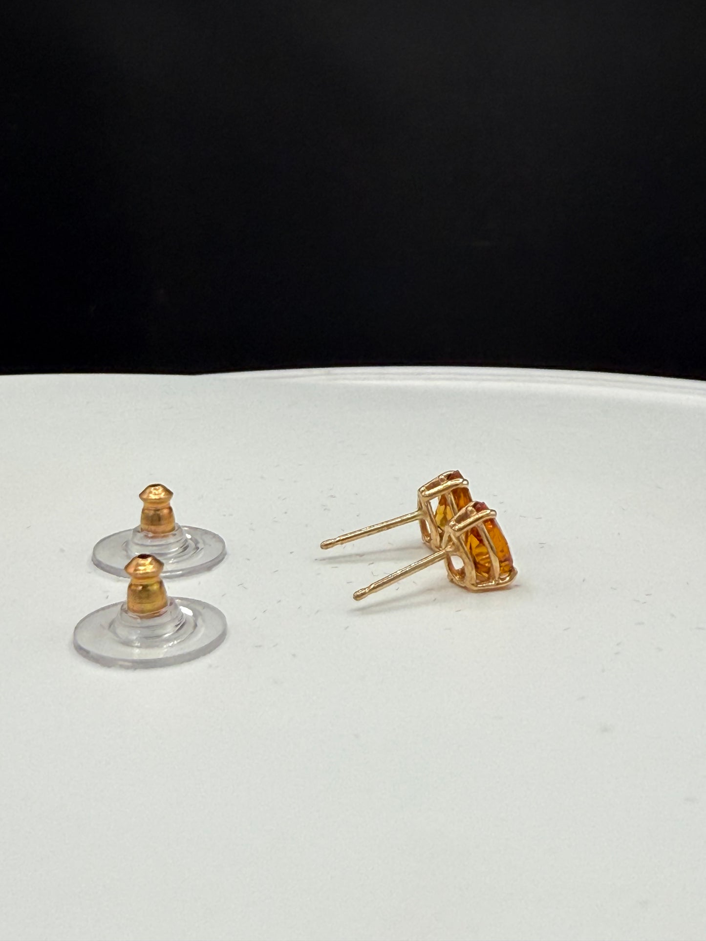 Natural Citrine Pear Cut 14k Yellow Gold Stud Earrings | 1.25 CTW