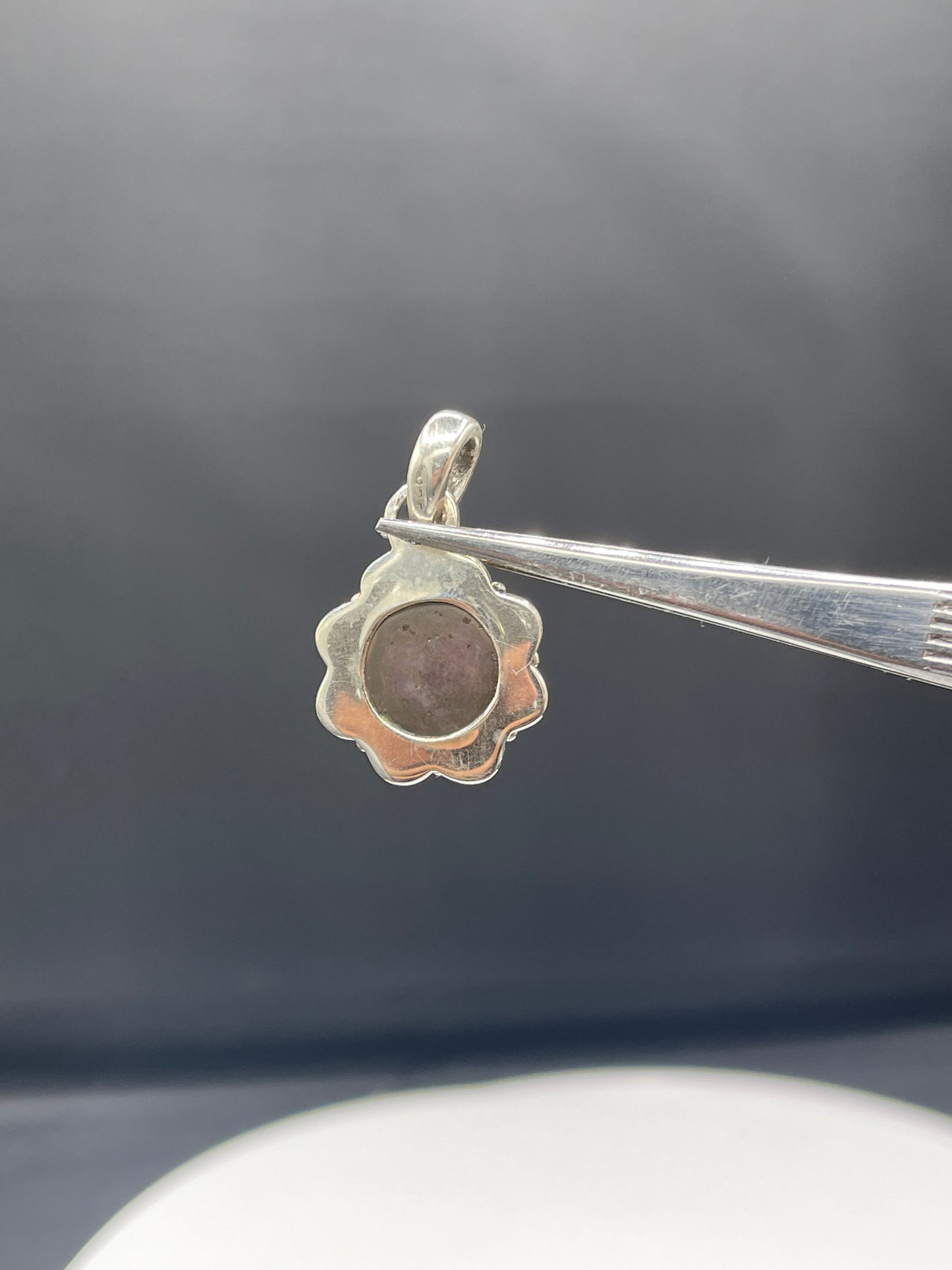 Handmade Natural Purple Star Sapphire Sterling Silver Pendant