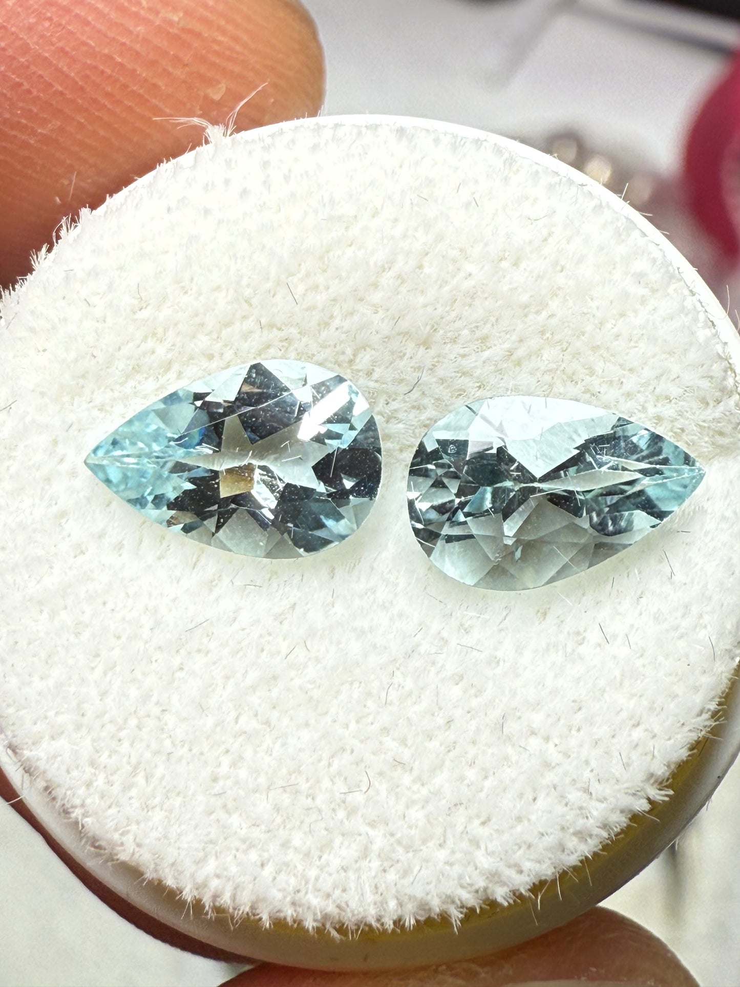 2.04 Carat Natural Aquamarine Pear Cut Matching Loose Gemstones | 9x6MM